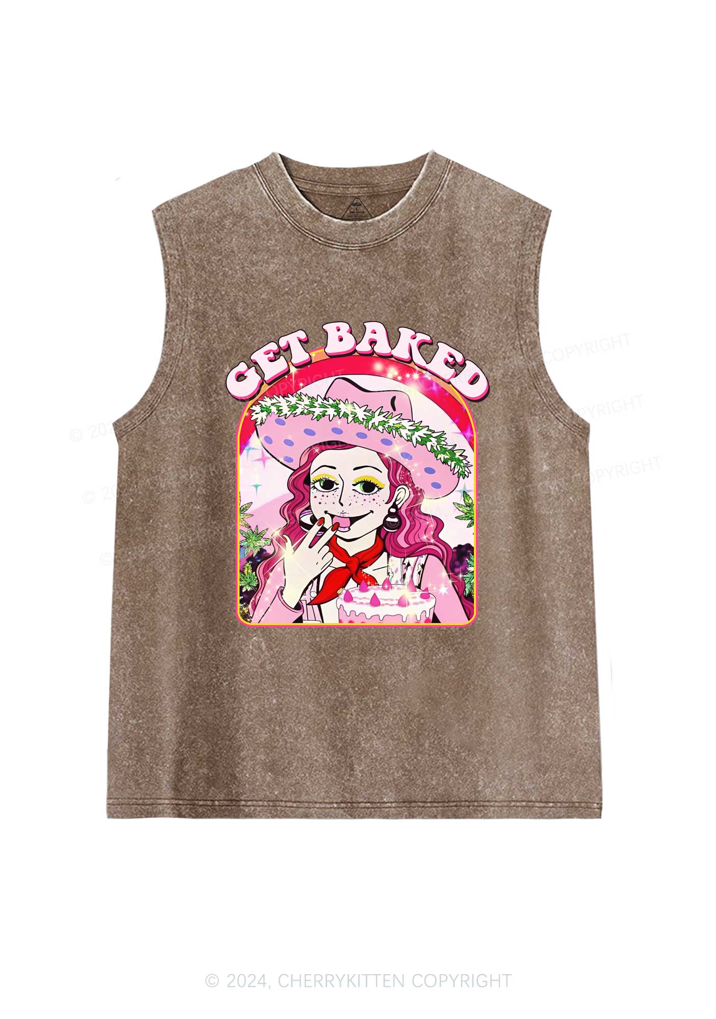 Get Baked Y2K Washed Tank Cherrykitten - Image 6