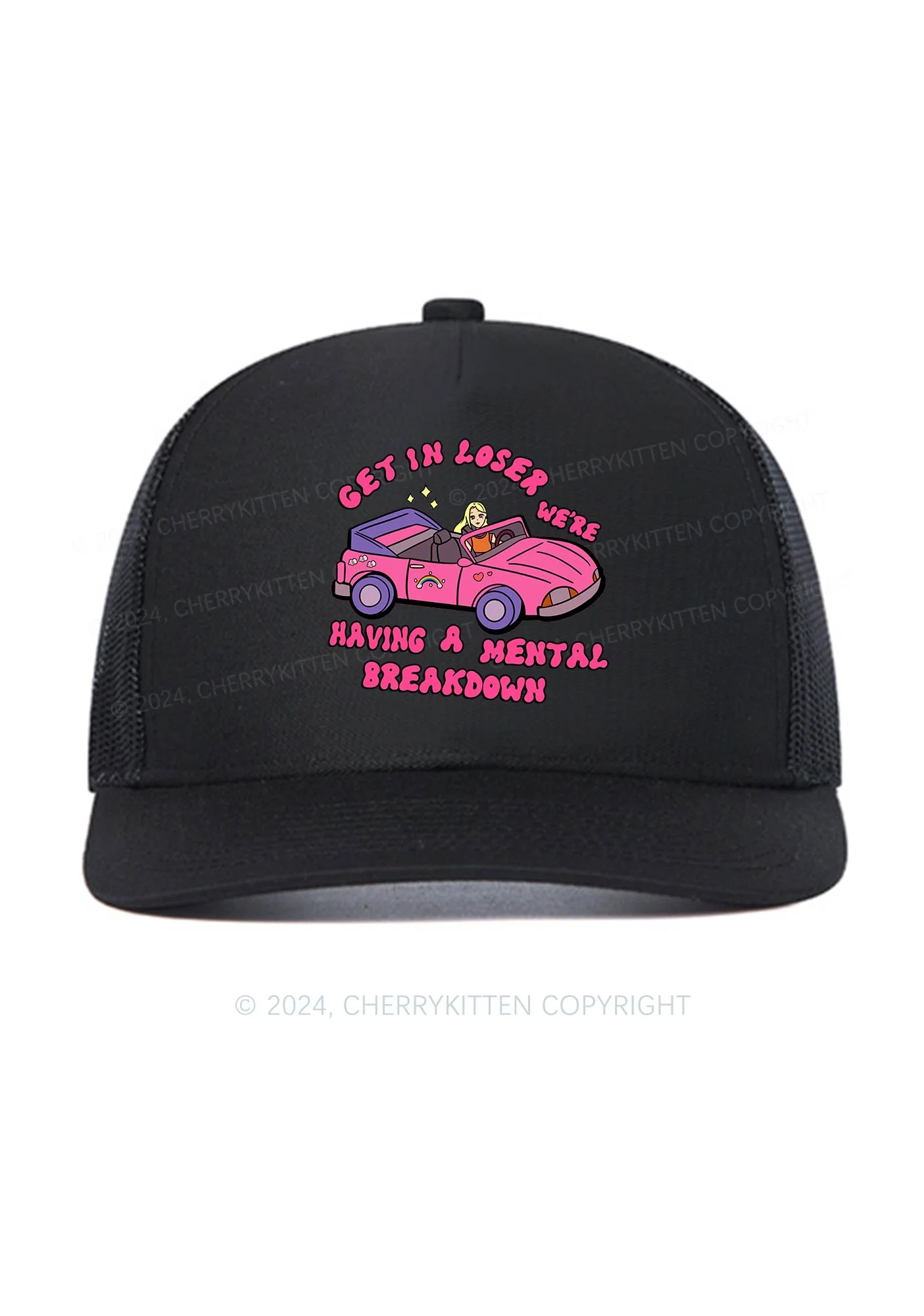 Get In The Car Y2K Trucker Mesh Hat Cherrykitten - Image 2