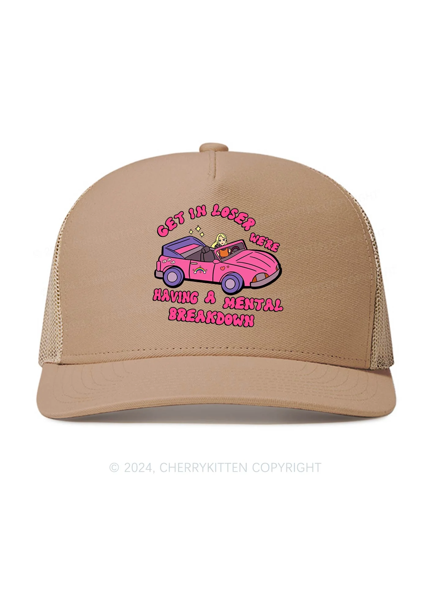 Get In The Car Y2K Trucker Mesh Hat Cherrykitten - Image 3