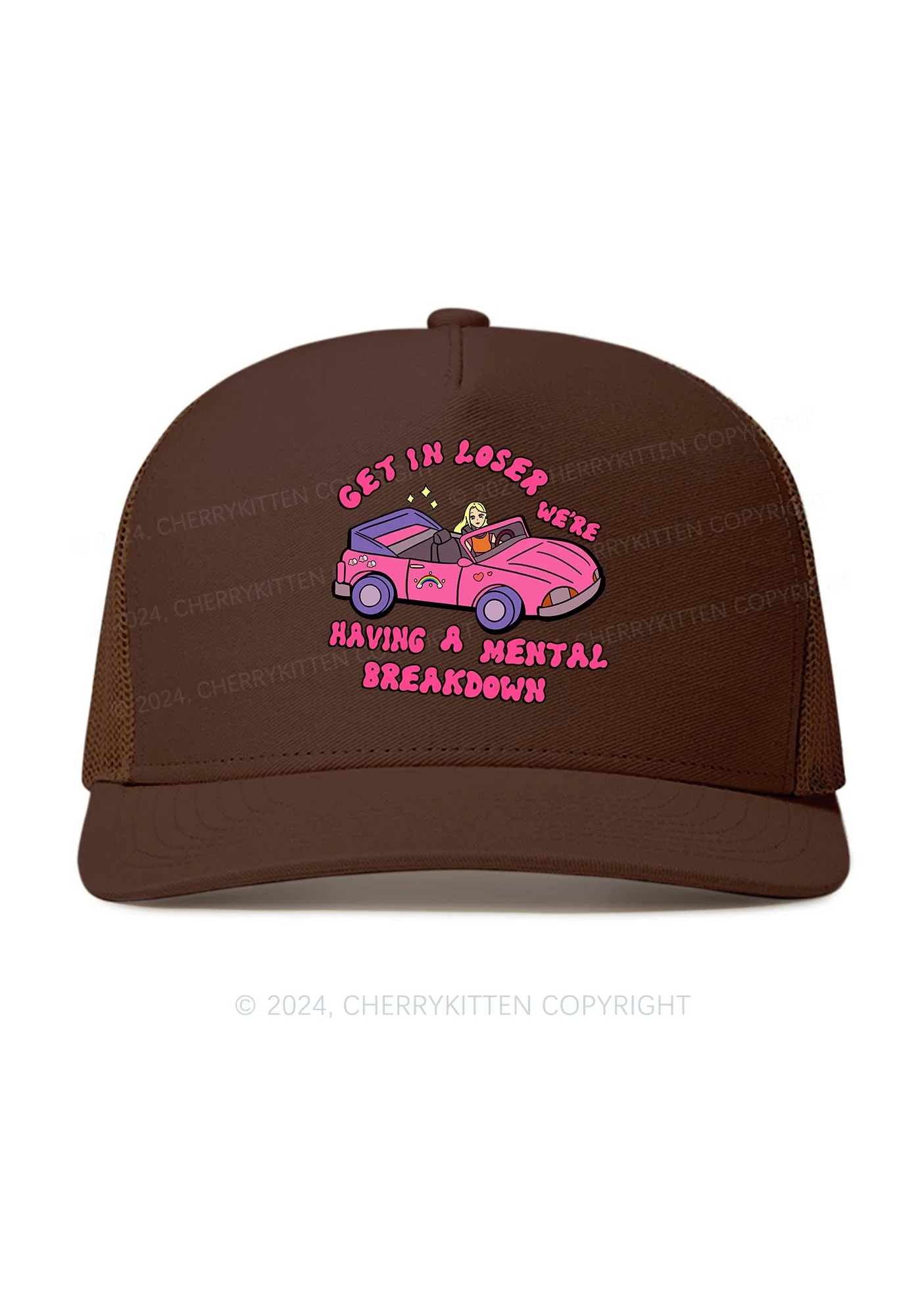 Get In The Car Y2K Trucker Mesh Hat Cherrykitten - Image 4