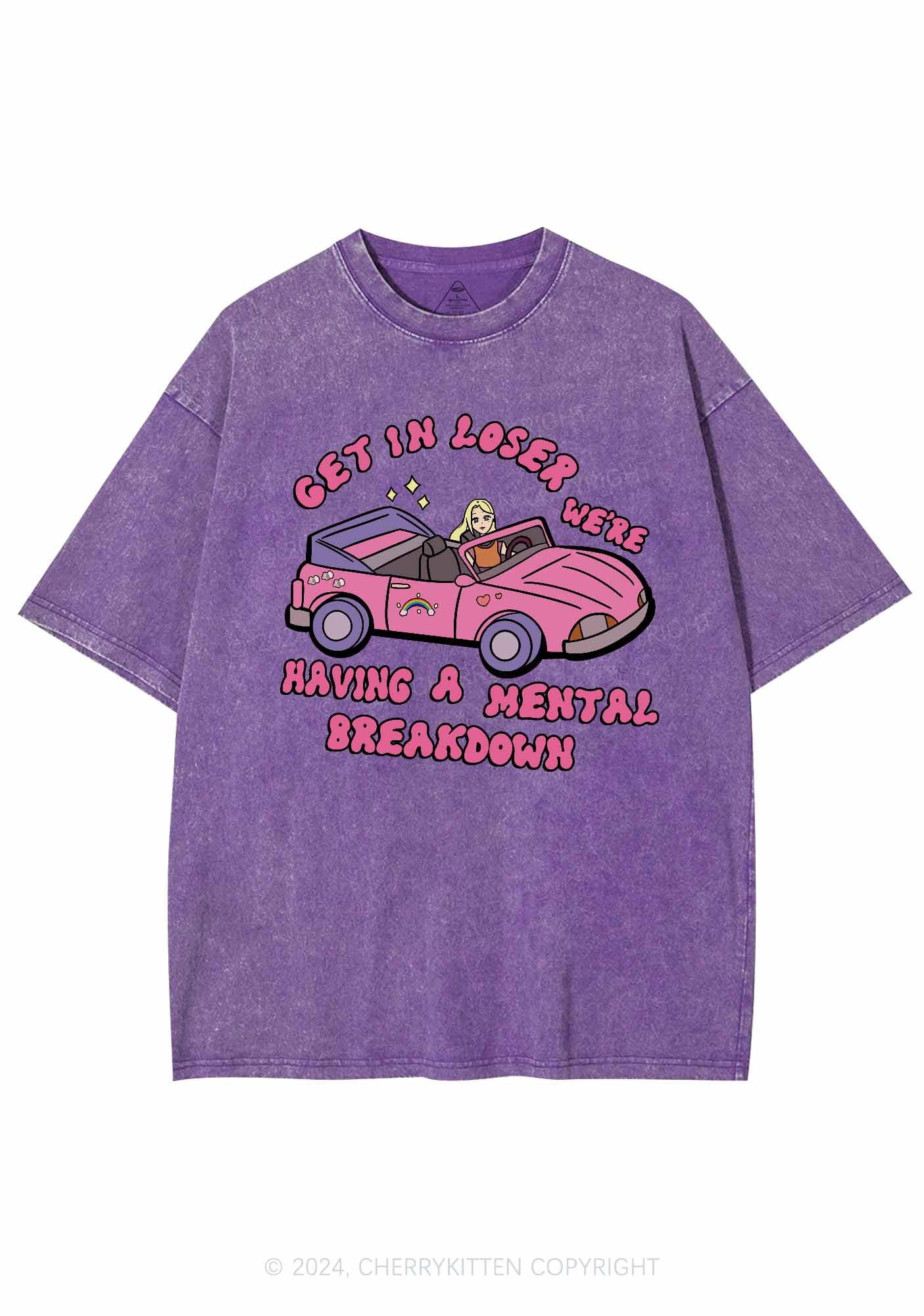Get In The Car Y2K Washed Tee Cherrykitten - Image 6
