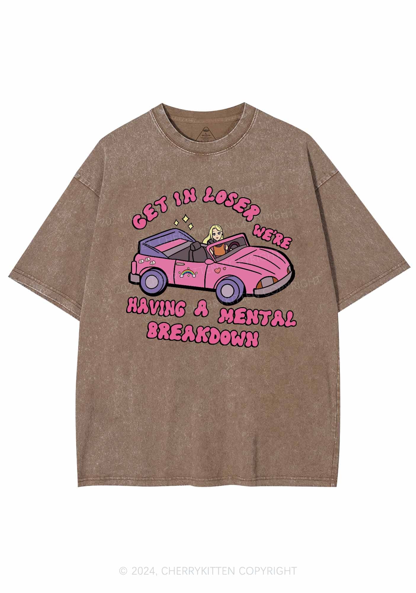 Get In The Car Y2K Washed Tee Cherrykitten - Image 8