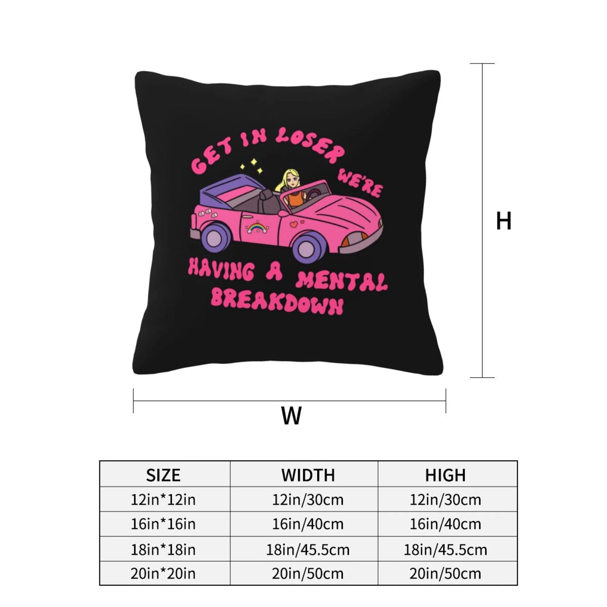 Get In Y2K Throw Pillow Cover Cherrykitten - Image 3