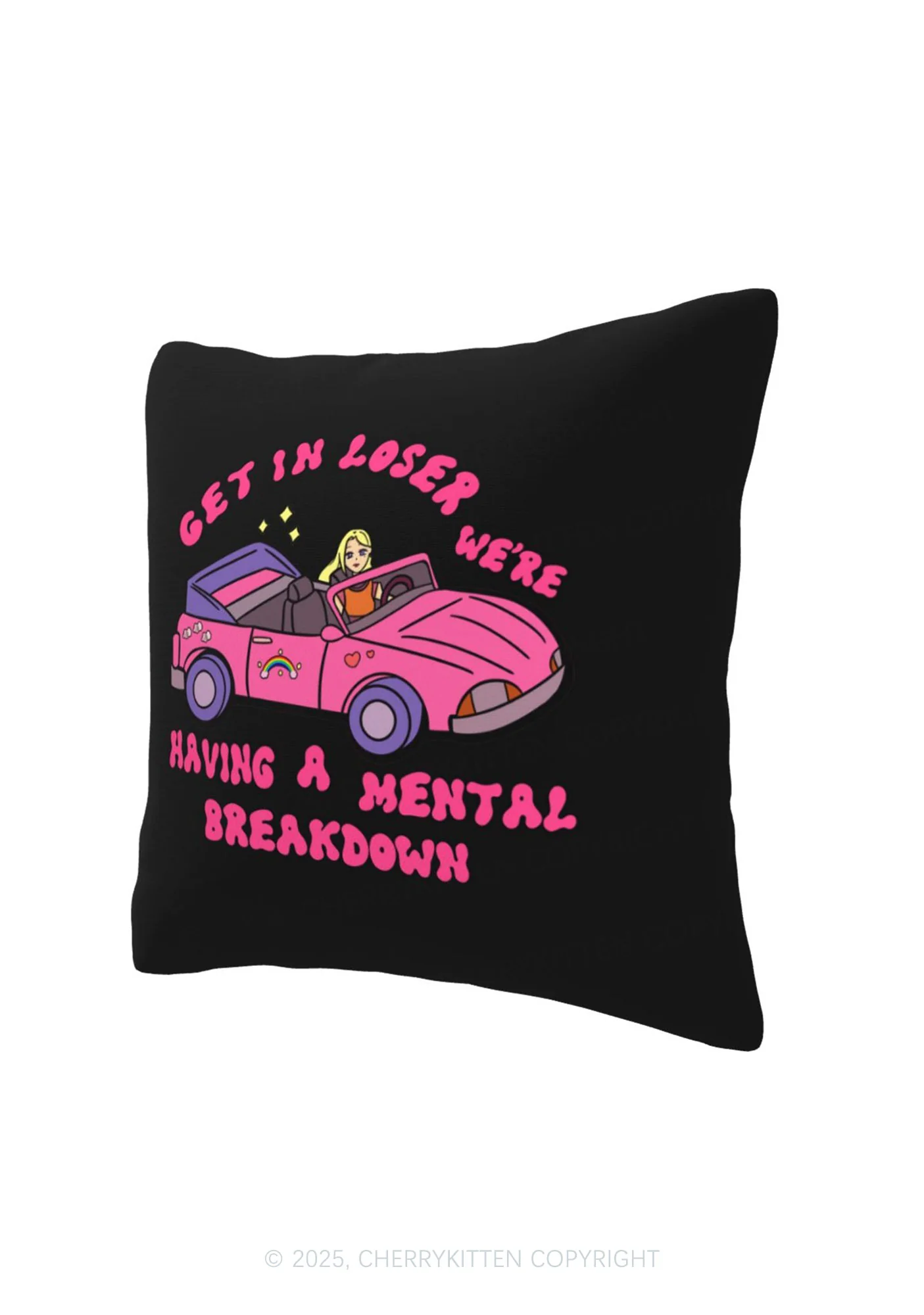 Get In Y2K Throw Pillow Cover Cherrykitten - Image 6