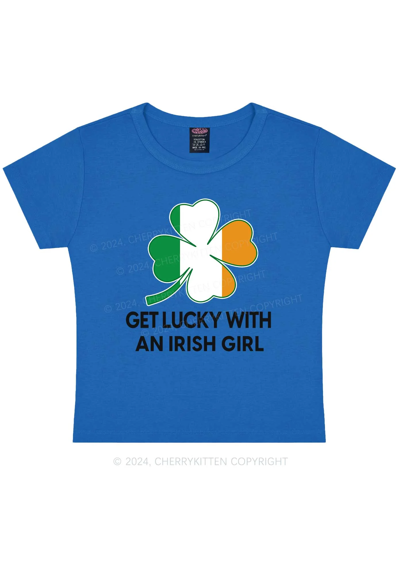 Get Lucky Irish Girl St Patricks Y2K Baby Tee Cherrykitten - Image 10