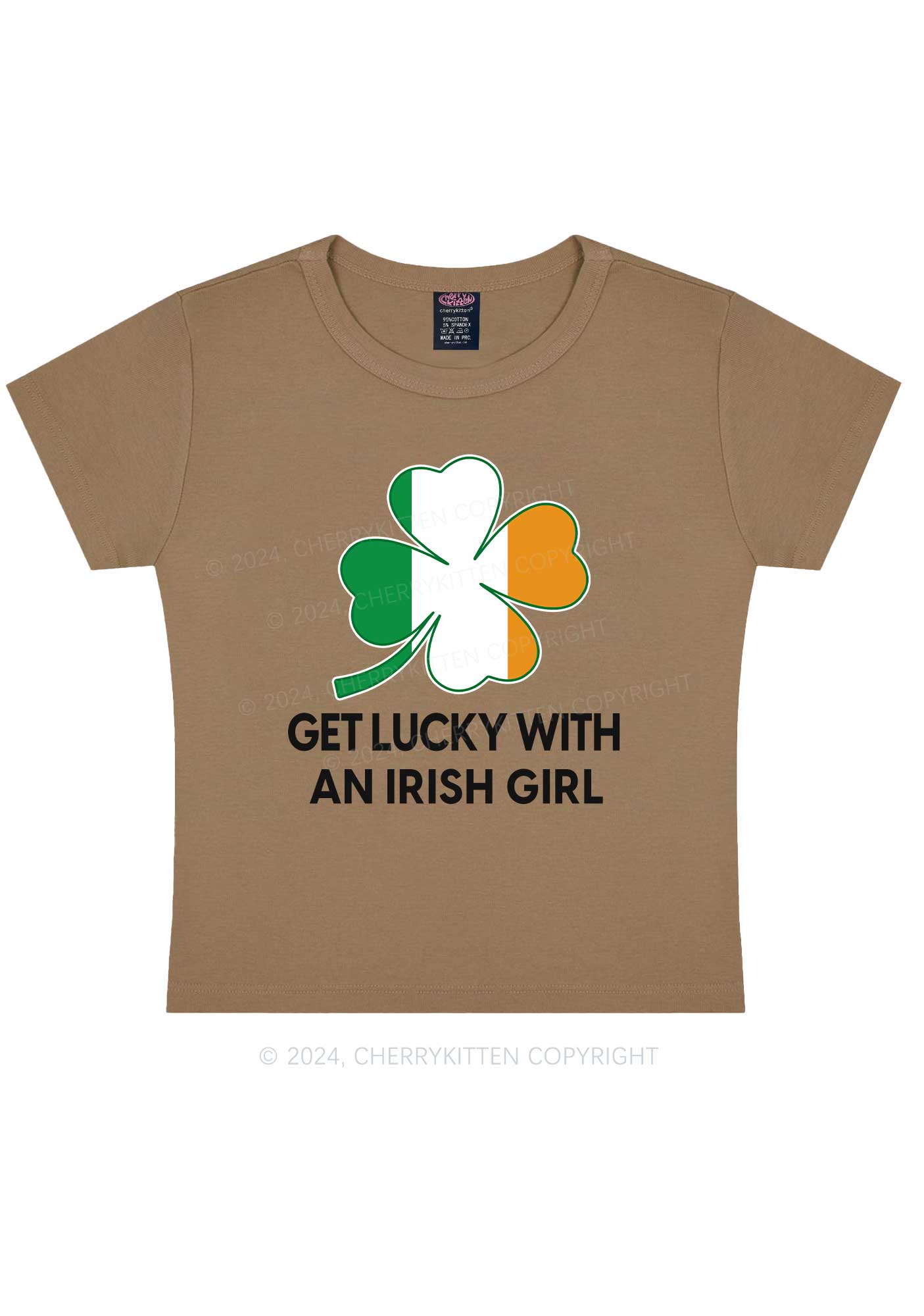 Get Lucky Irish Girl St Patricks Y2K Baby Tee Cherrykitten - Image 11