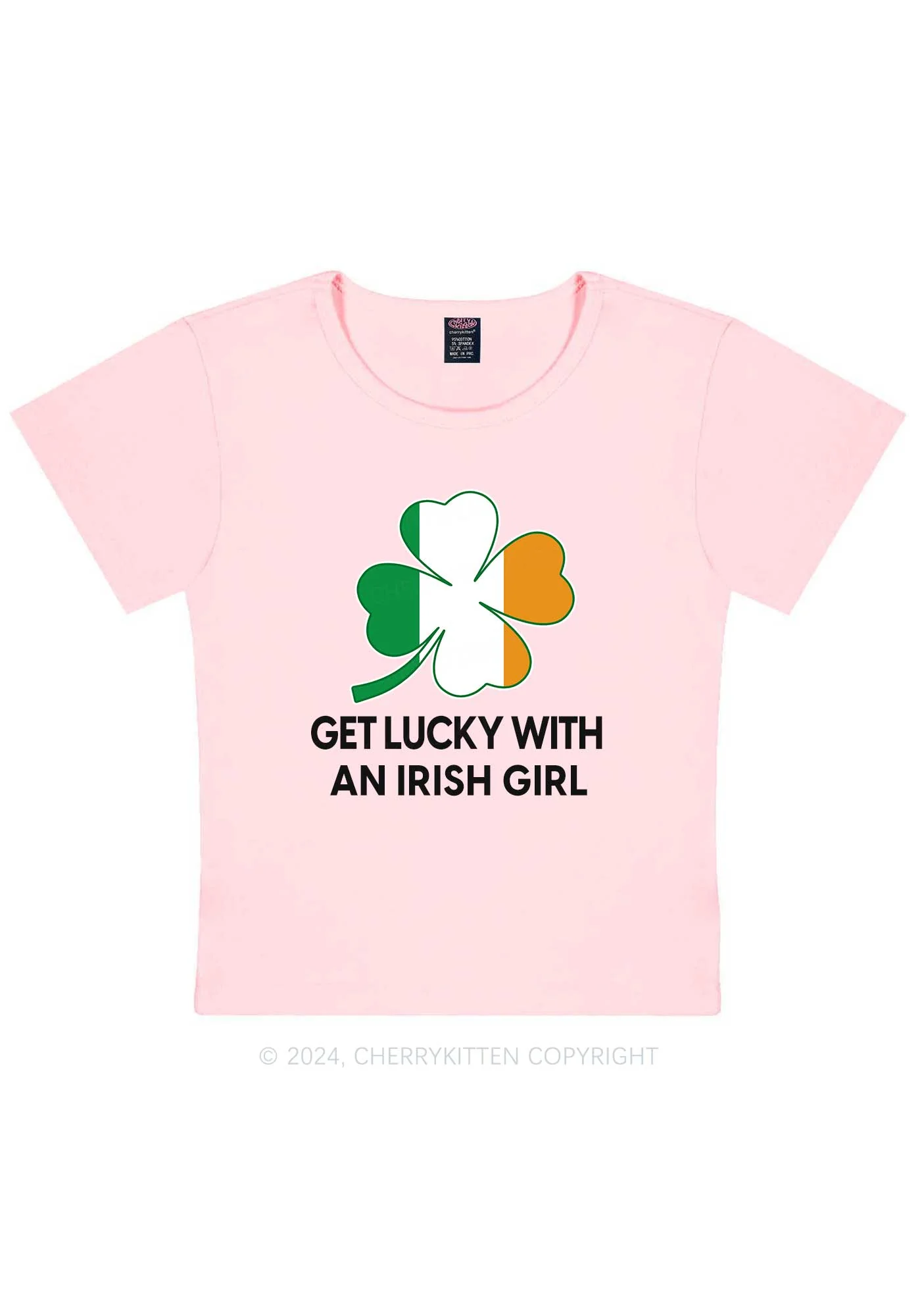 Get Lucky Irish Girl St Patricks Y2K Baby Tee Cherrykitten - Image 13
