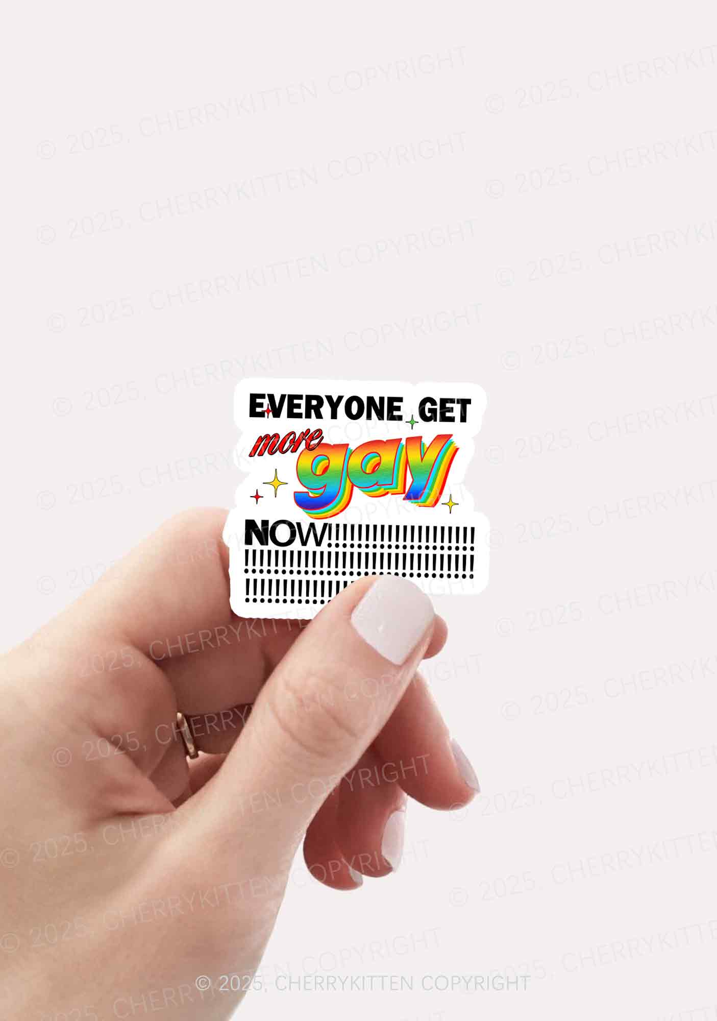 Get More Gay Pride 1Pc Y2K Sticker Cherrykitten - Image 2