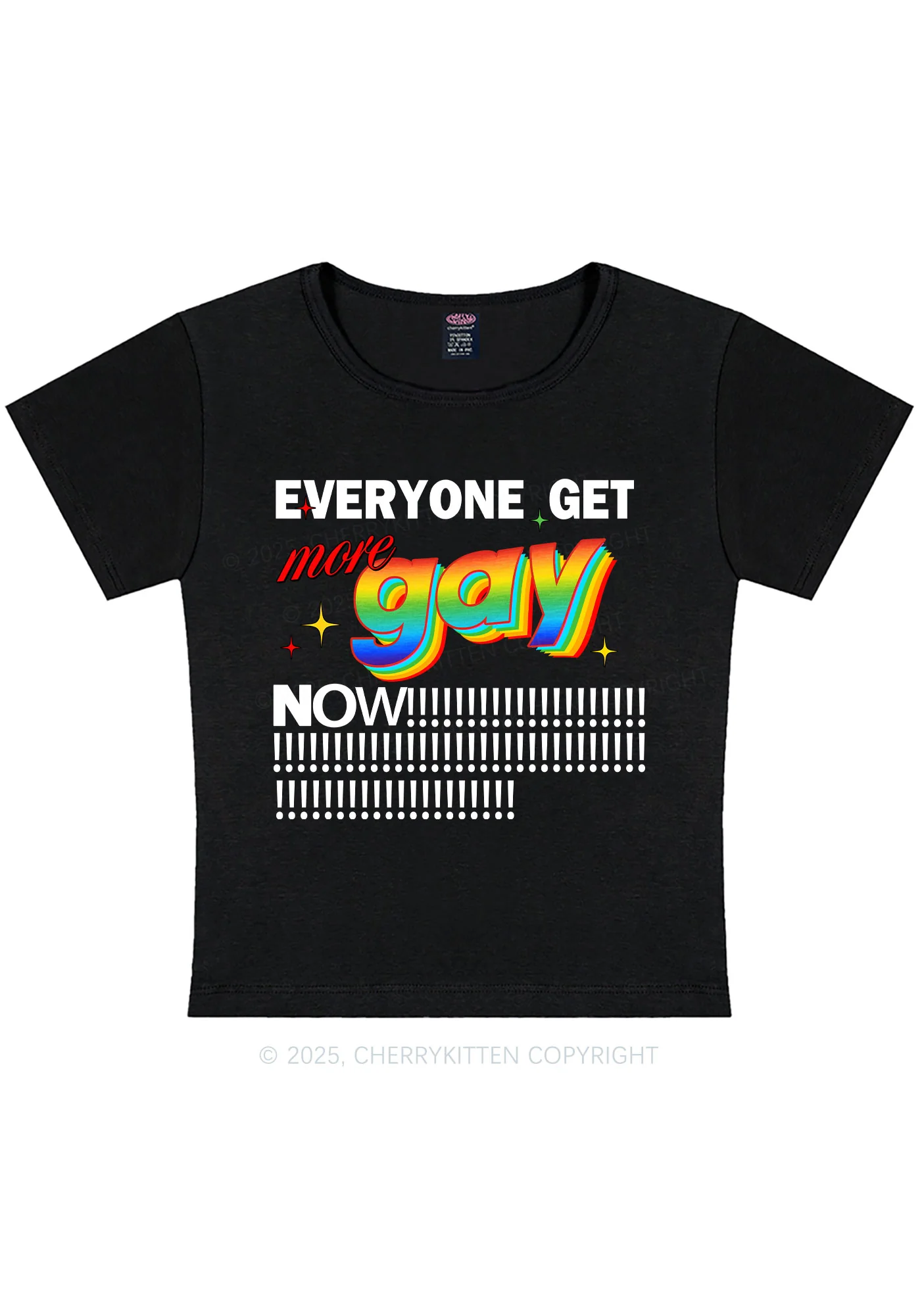 Get More Gay Pride Y2K Baby Tee Cherrykitten - Image 3
