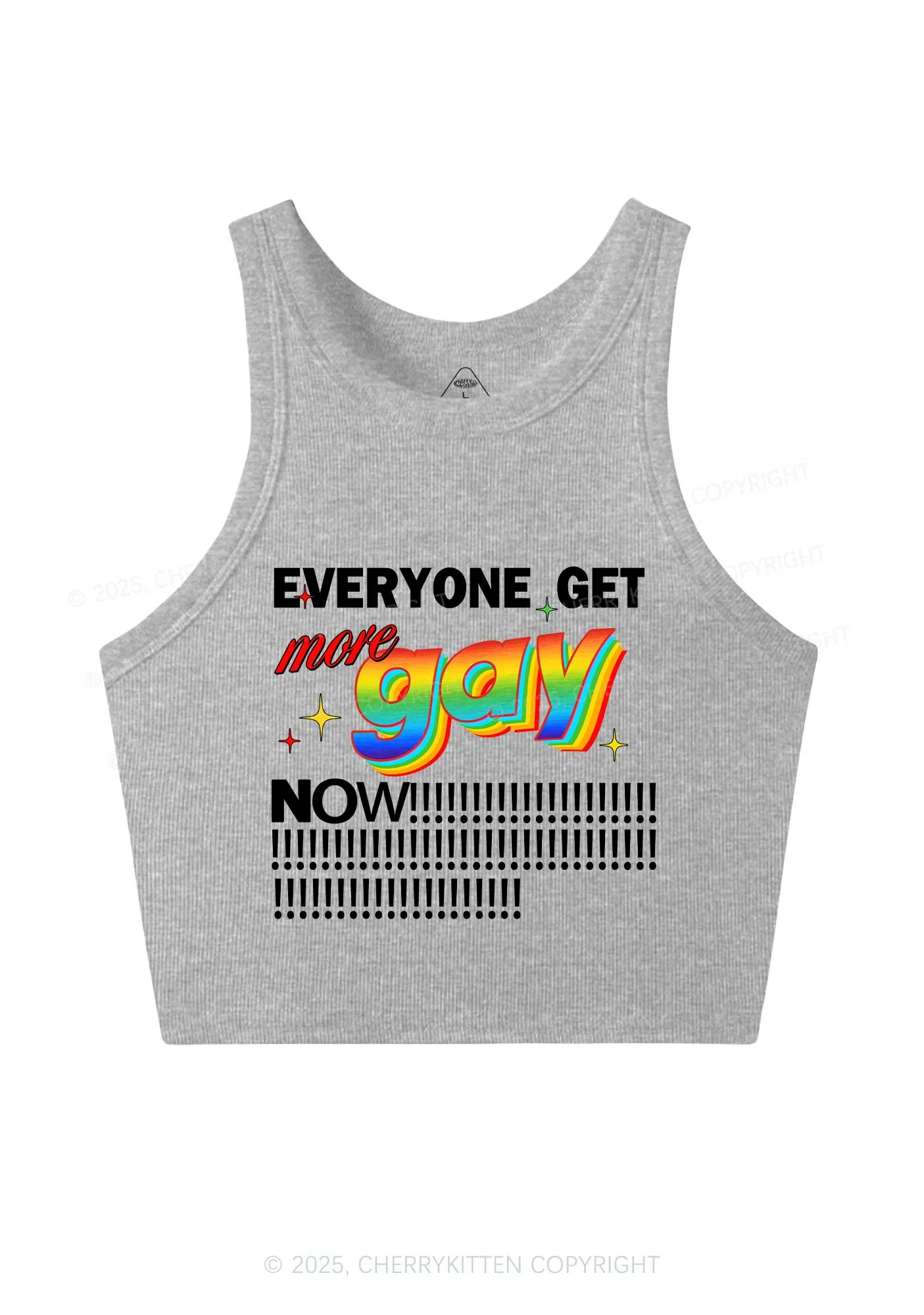Get More Gay Pride Y2K Crop Tank Top Cherrykitten - Image 2