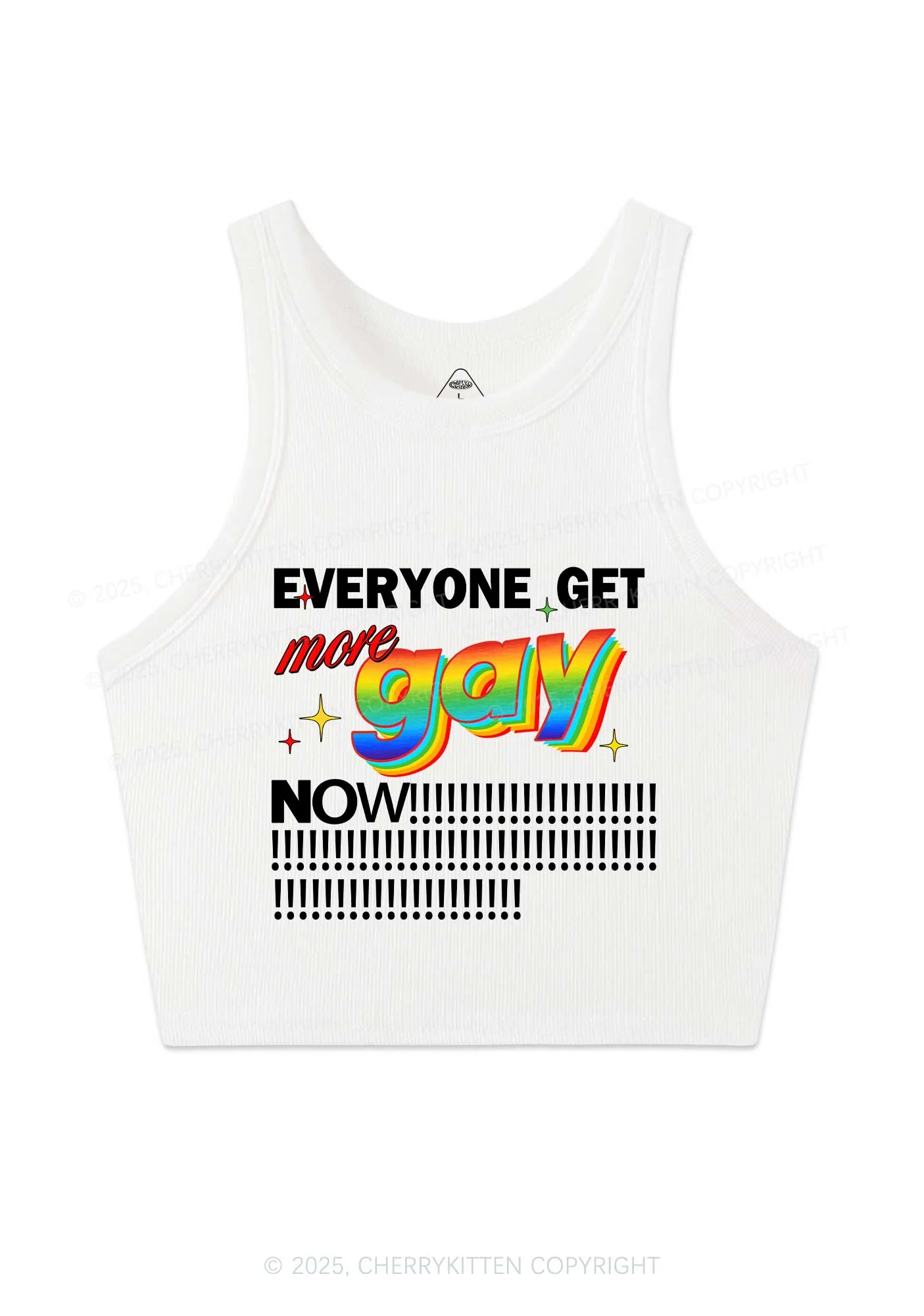 Get More Gay Pride Y2K Crop Tank Top Cherrykitten - Image 3