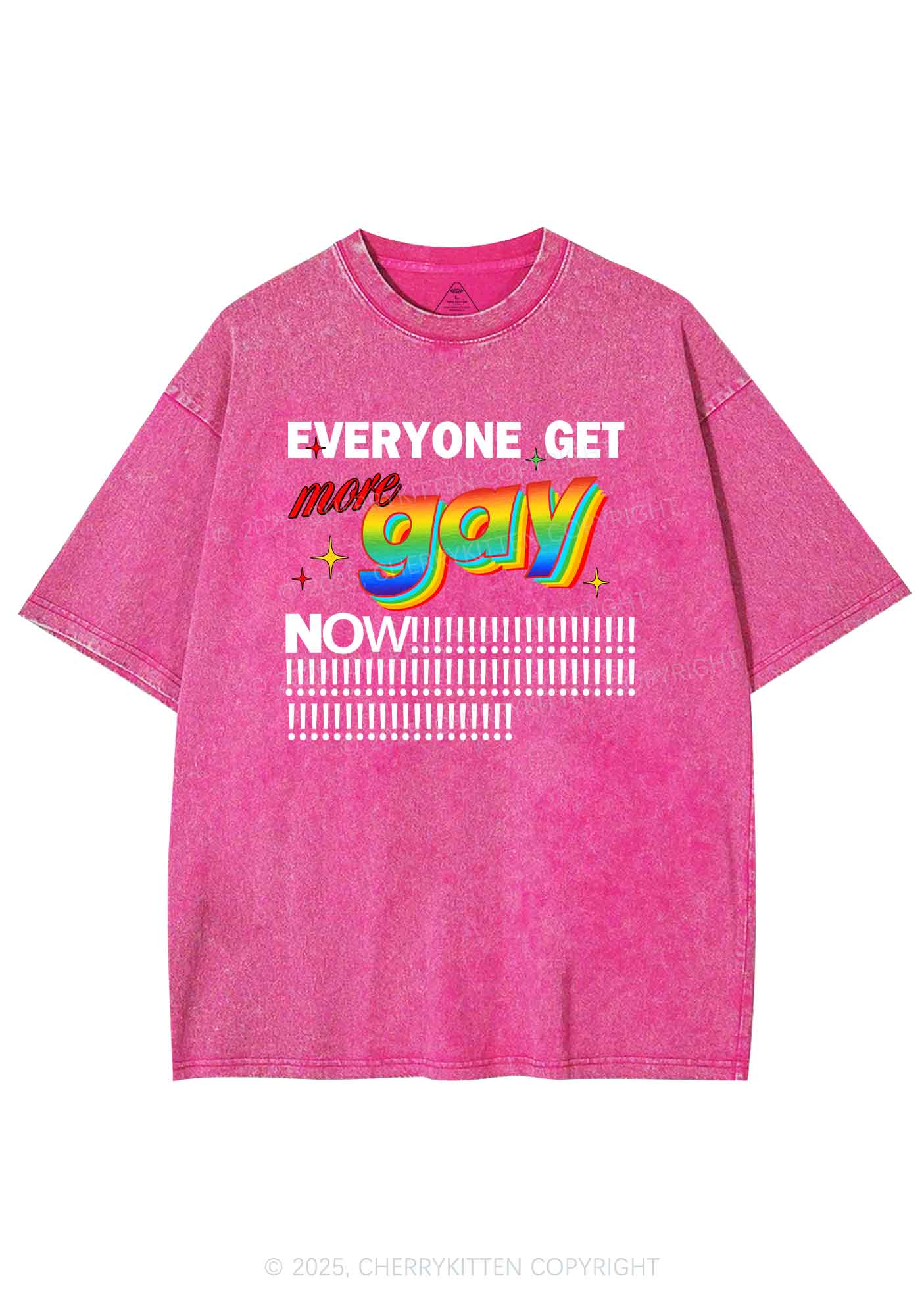 Get More Gay Pride Y2K Shirts Washed Tee Cherrykitten - Image 4