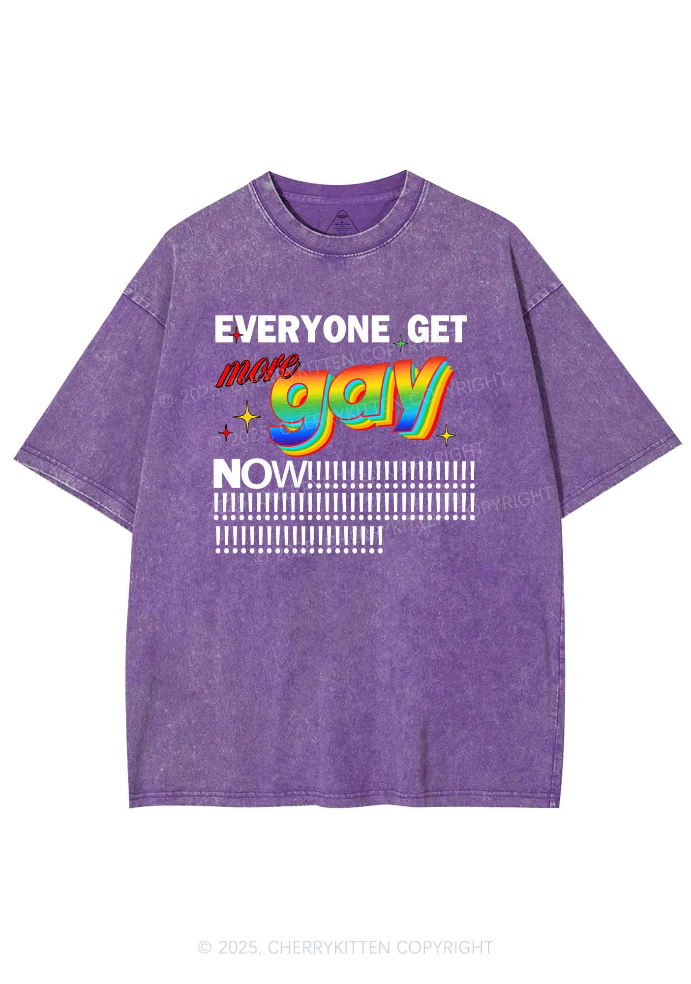 Get More Gay Pride Y2K Shirts Washed Tee Cherrykitten - Image 5