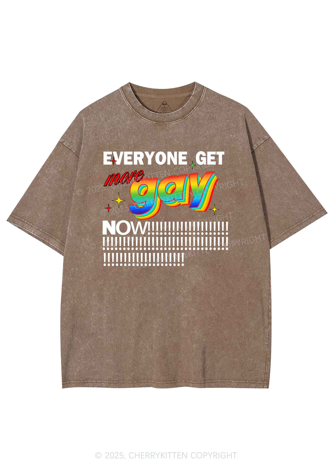 Get More Gay Pride Y2K Shirts Washed Tee Cherrykitten - Image 6