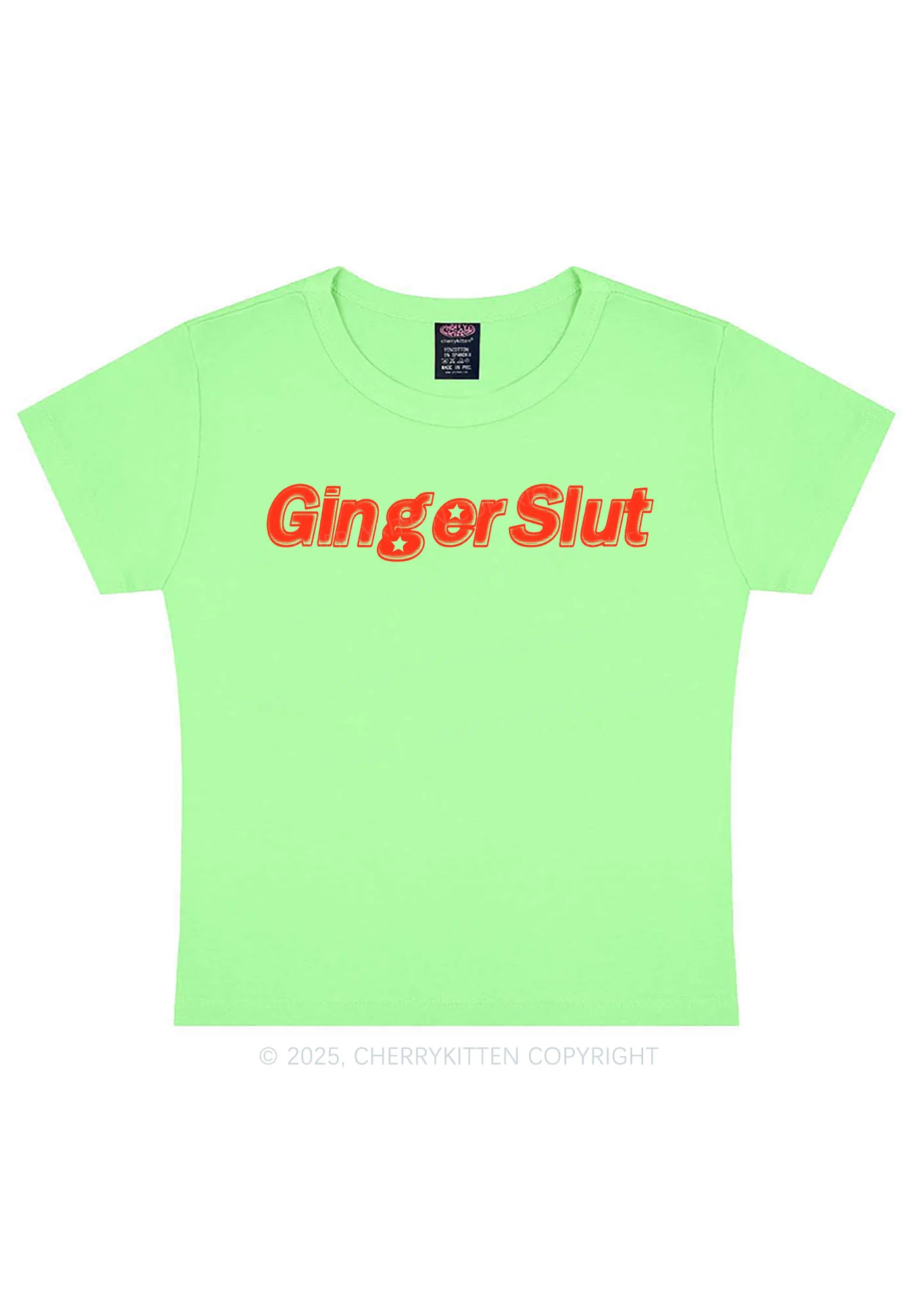 Ginger Slxt Y2K Baby Tee Cherrykitten - Image 13