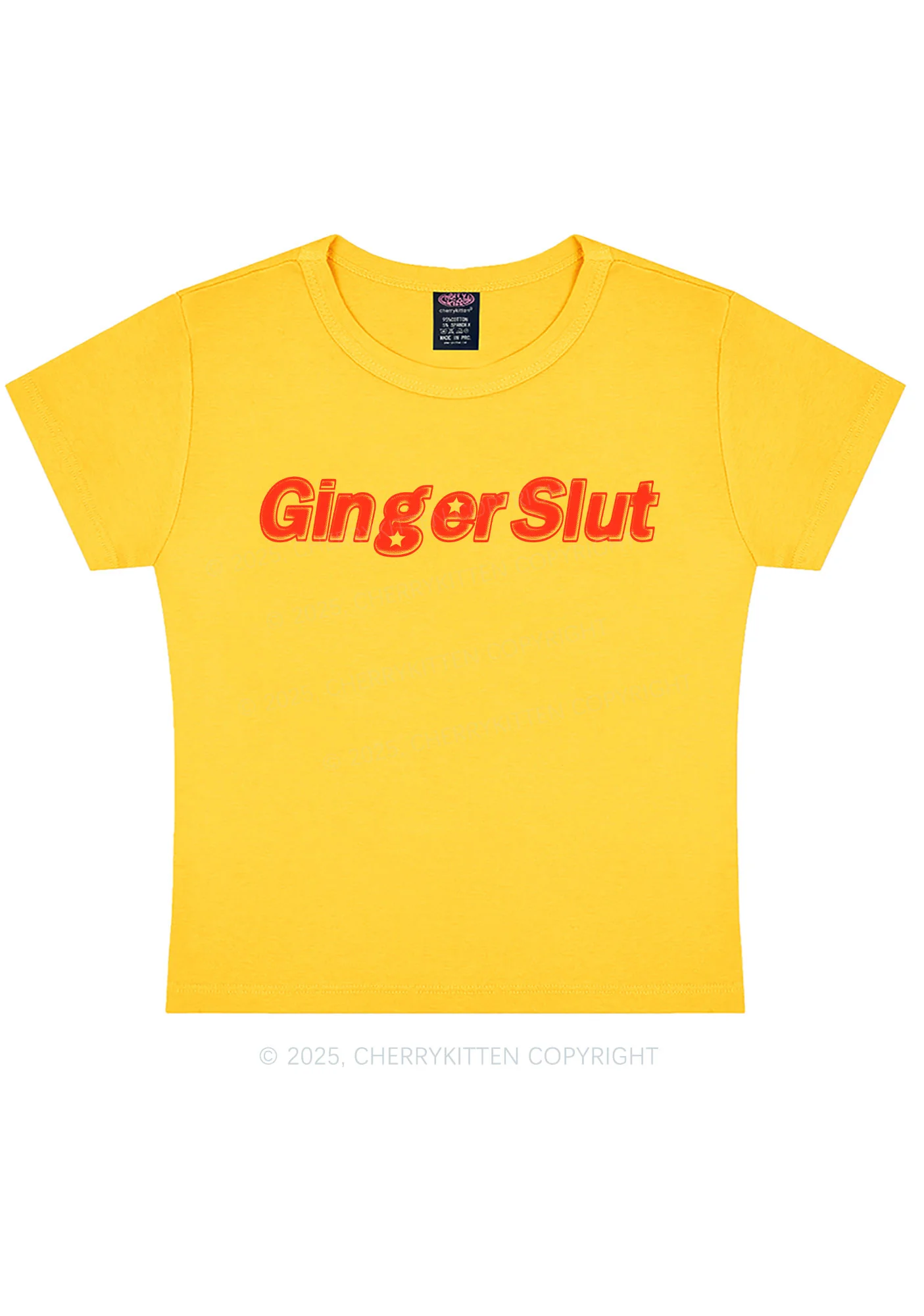 Ginger Slxt Y2K Baby Tee Cherrykitten - Image 5