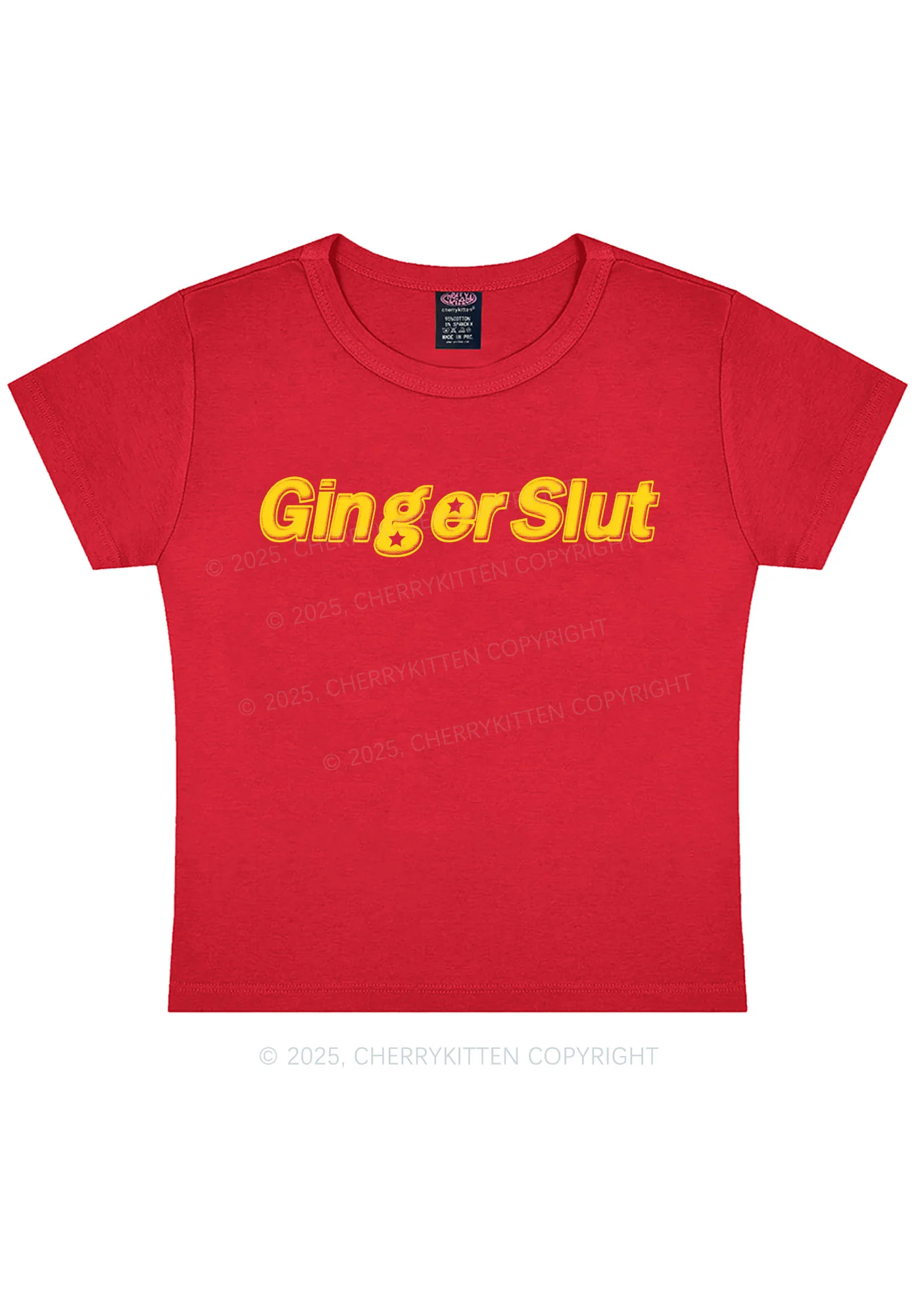 Ginger Slxt Y2K Baby Tee Cherrykitten - Image 6