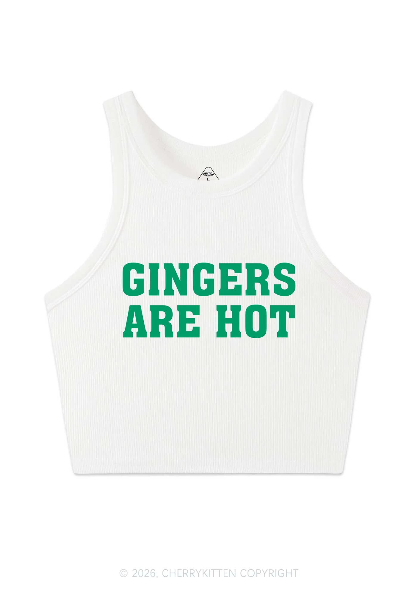 Gingers Are Hot St Patricks Y2K Crop Tank Top Cherrykitten - Image 4