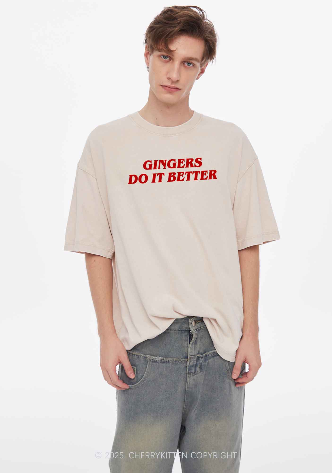 Gingers Do It Better Y2K Shirts Washed Tee Cherrykitten - Image 2