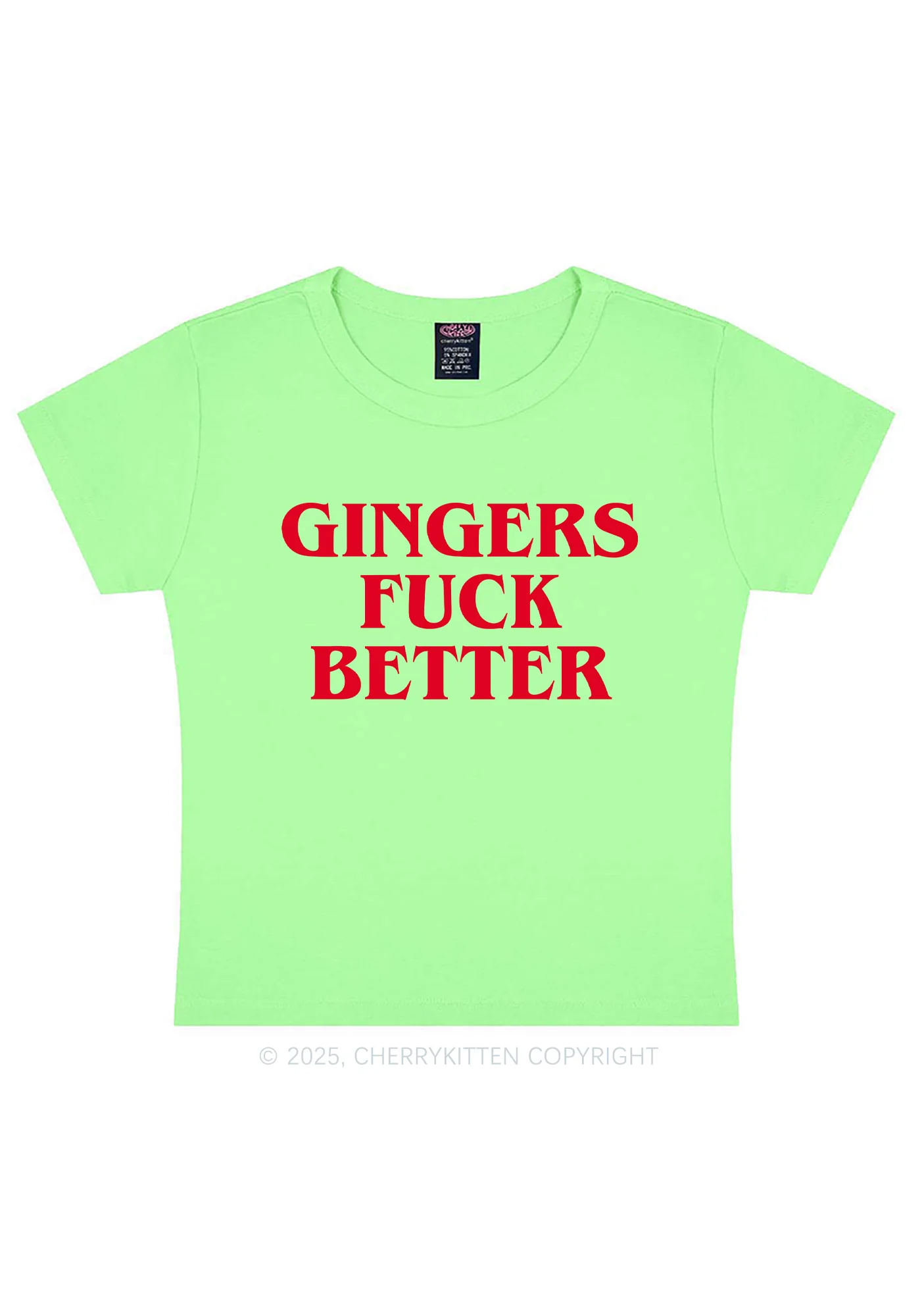 Gingers Fxxk Better Y2K Baby Tee Cherrykitten - Image 11