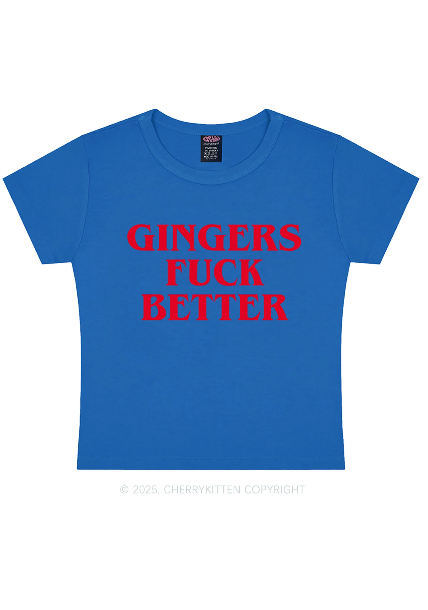 Gingers Fxxk Better Y2K Baby Tee Cherrykitten - Image 12