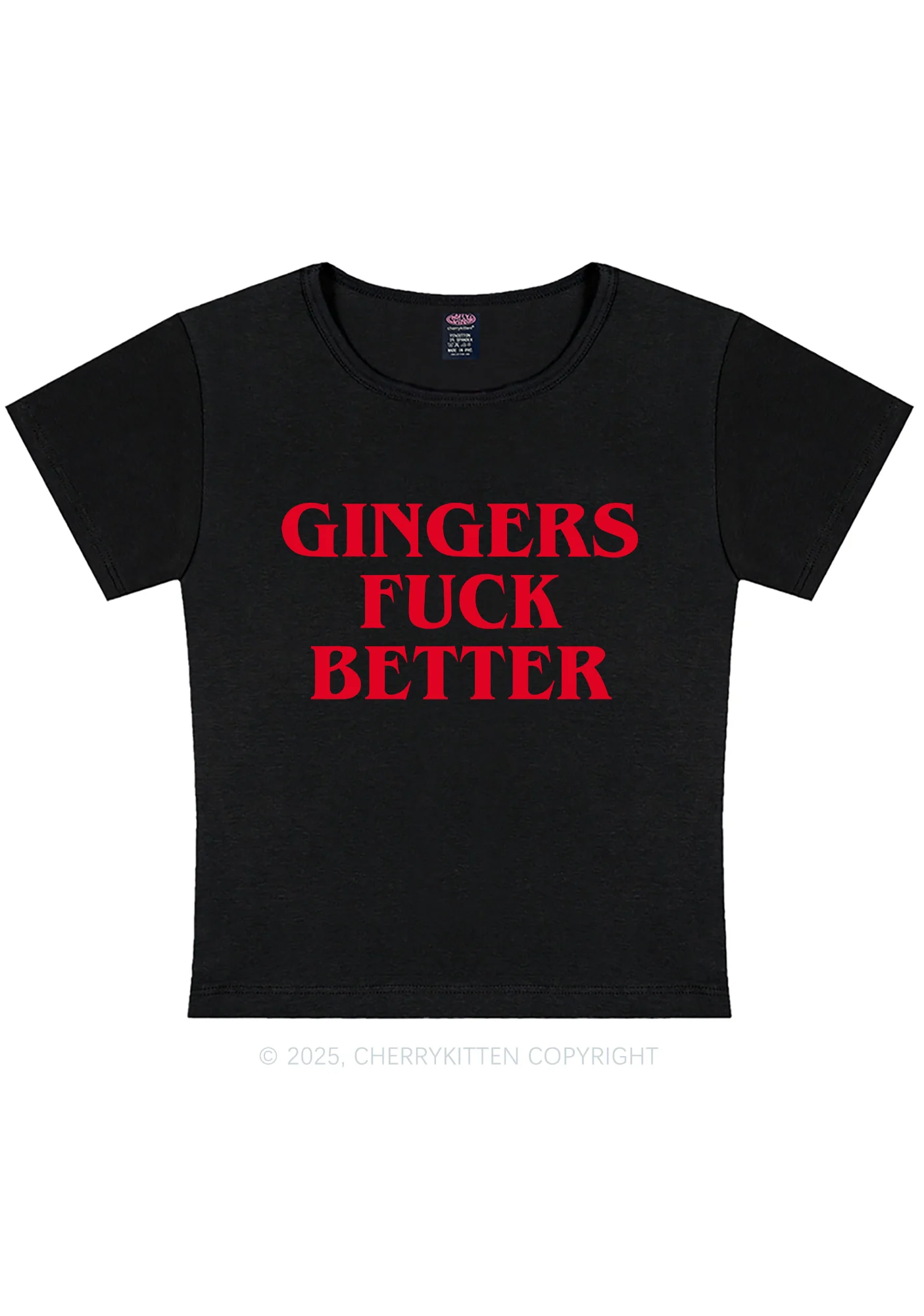 Gingers Fxxk Better Y2K Baby Tee Cherrykitten - Image 3