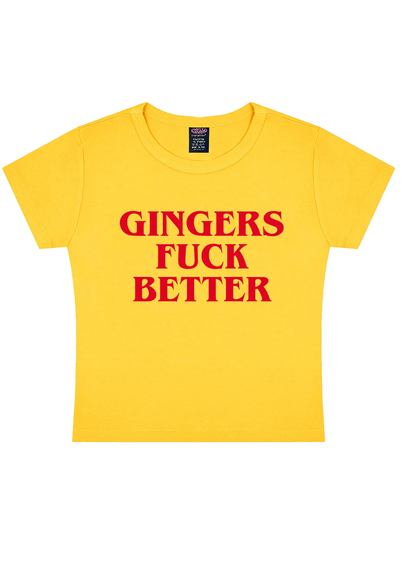 Gingers Fxxk Better Y2K Baby Tee Cherrykitten - Image 4