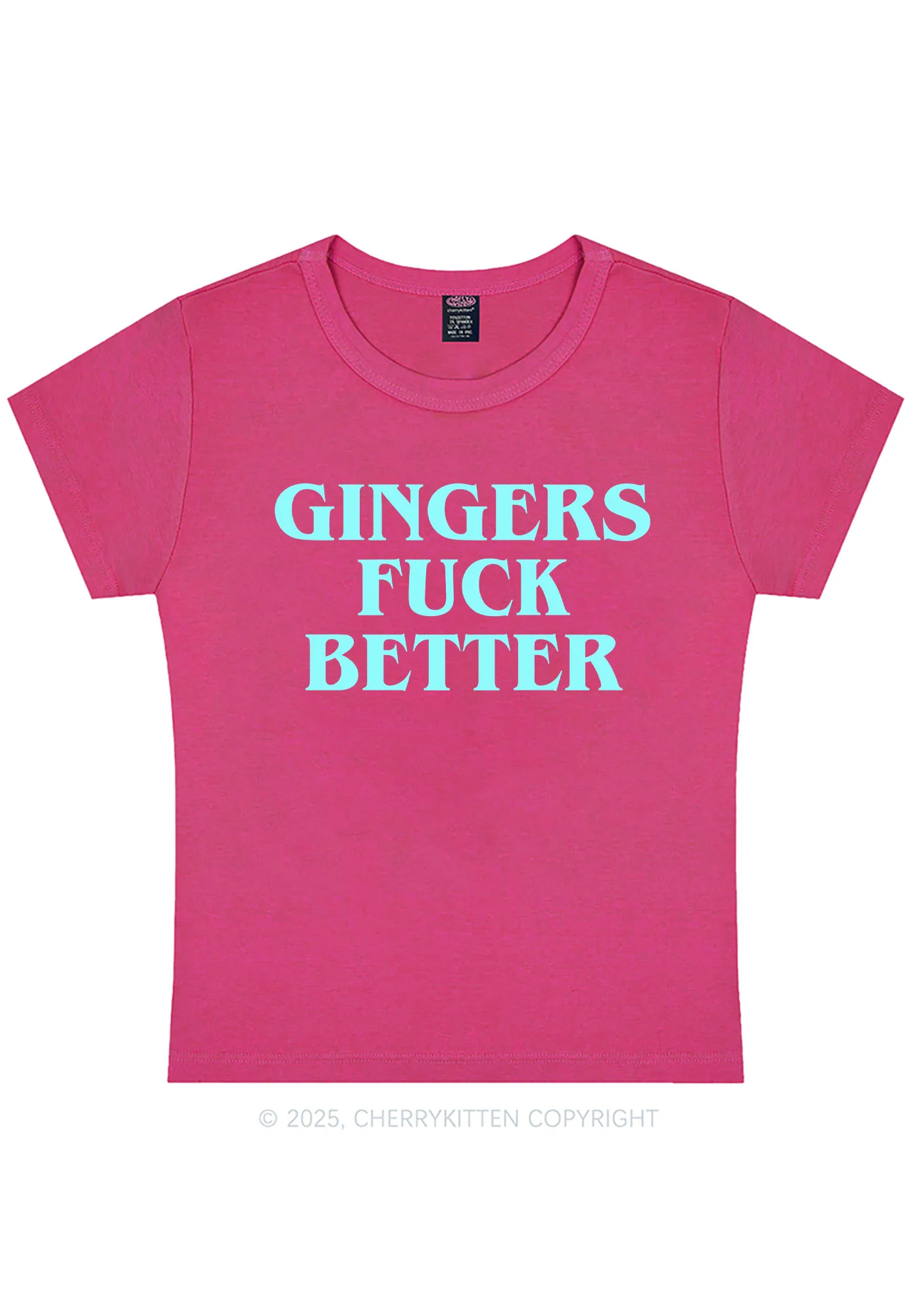 Gingers Fxxk Better Y2K Baby Tee Cherrykitten - Image 6
