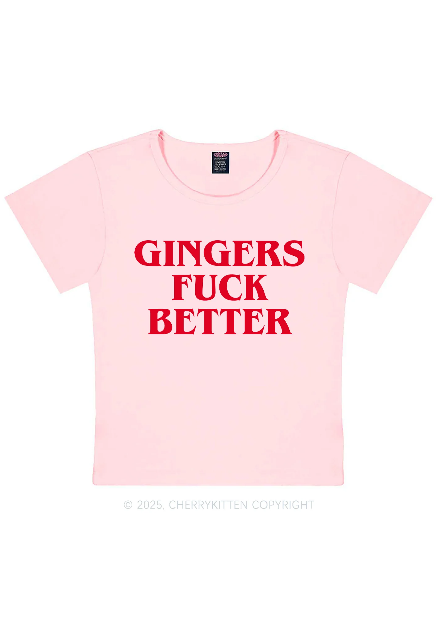 Gingers Fxxk Better Y2K Baby Tee Cherrykitten - Image 7