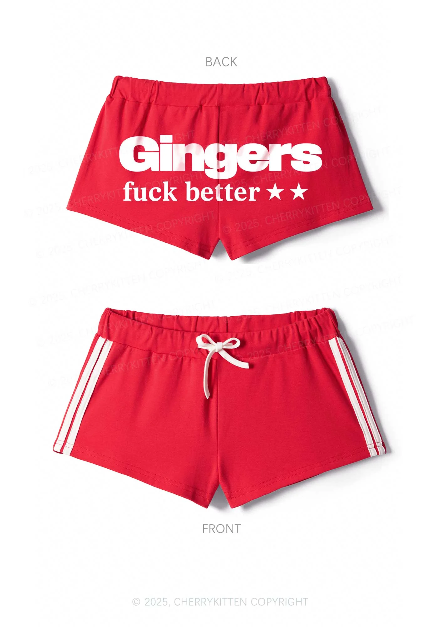 Gingers Fxxk Better Y2K Drawstring Mini Shorts Cherrykitten - Image 3