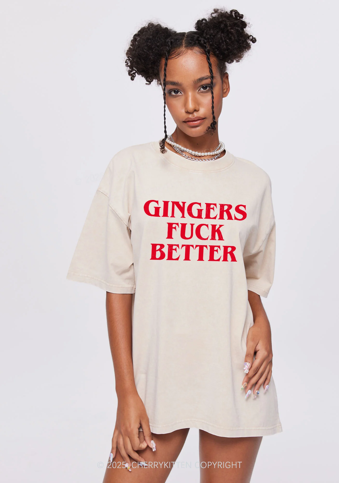 Gingers Fxxk Better Y2K Shirts Washed Tee Cherrykitten - Image 2