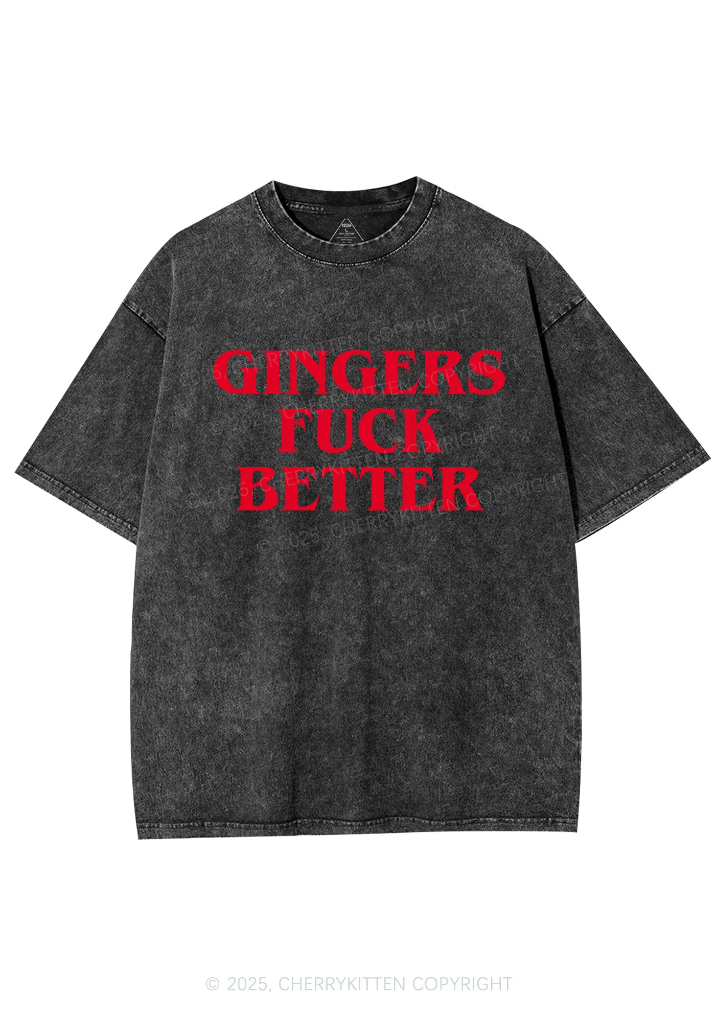 Gingers Fxxk Better Y2K Shirts Washed Tee Cherrykitten - Image 3