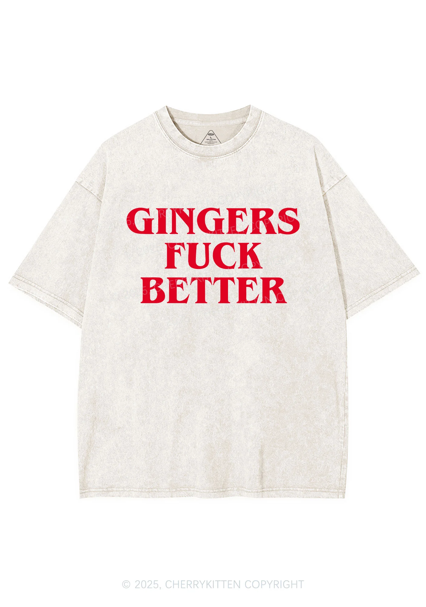 Gingers Fxxk Better Y2K Shirts Washed Tee Cherrykitten - Image 4