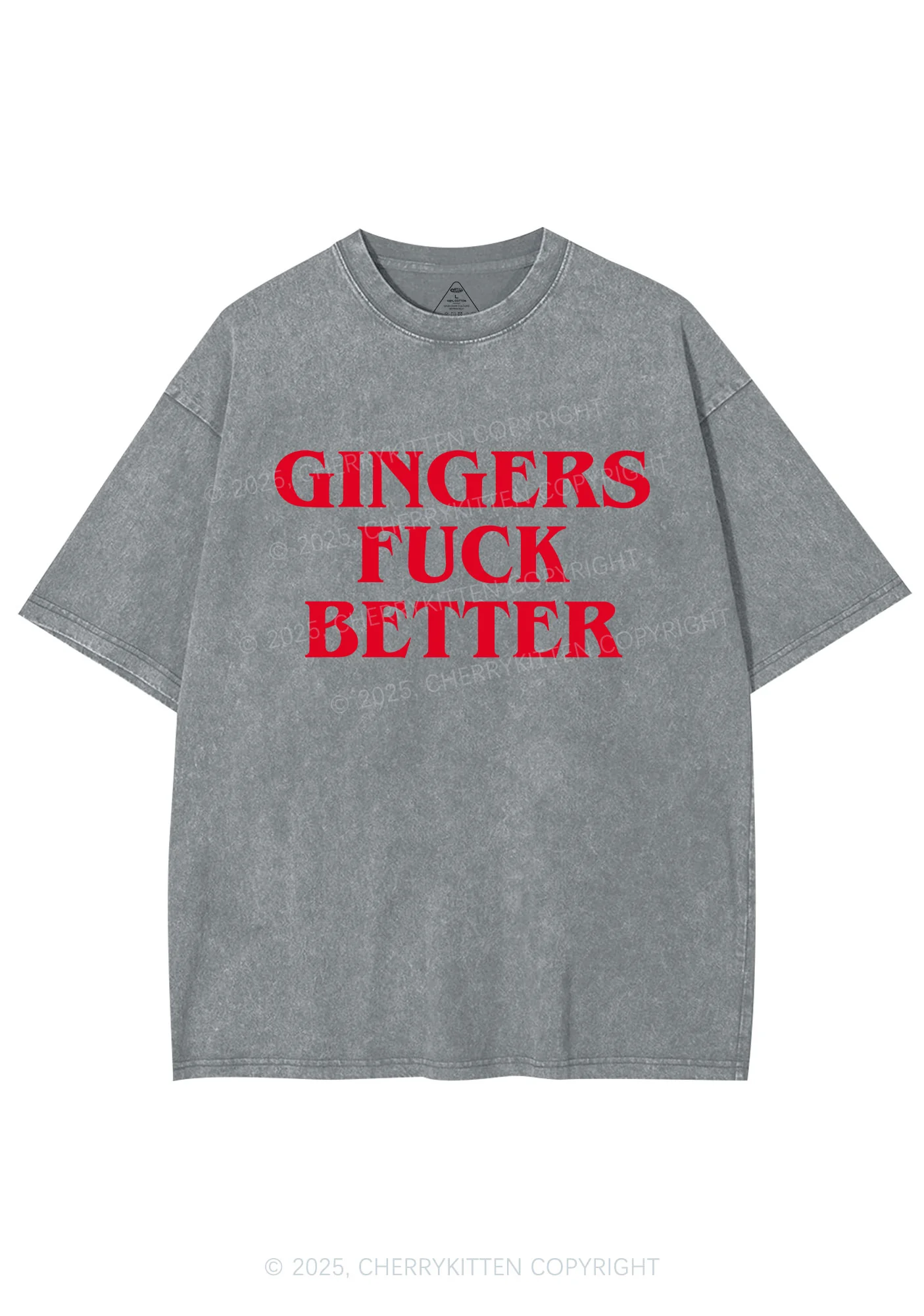 Gingers Fxxk Better Y2K Shirts Washed Tee Cherrykitten - Image 6