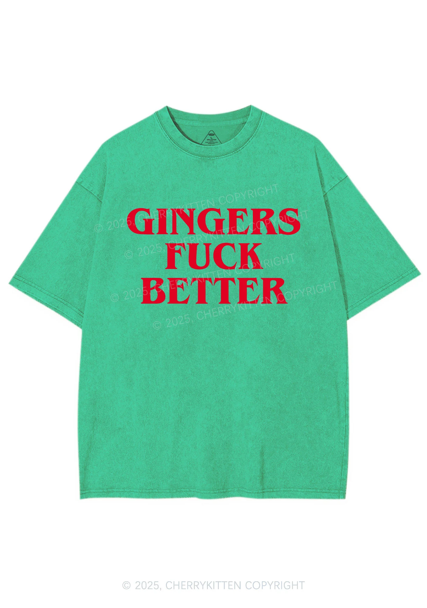 Gingers Fxxk Better Y2K Shirts Washed Tee Cherrykitten - Image 8