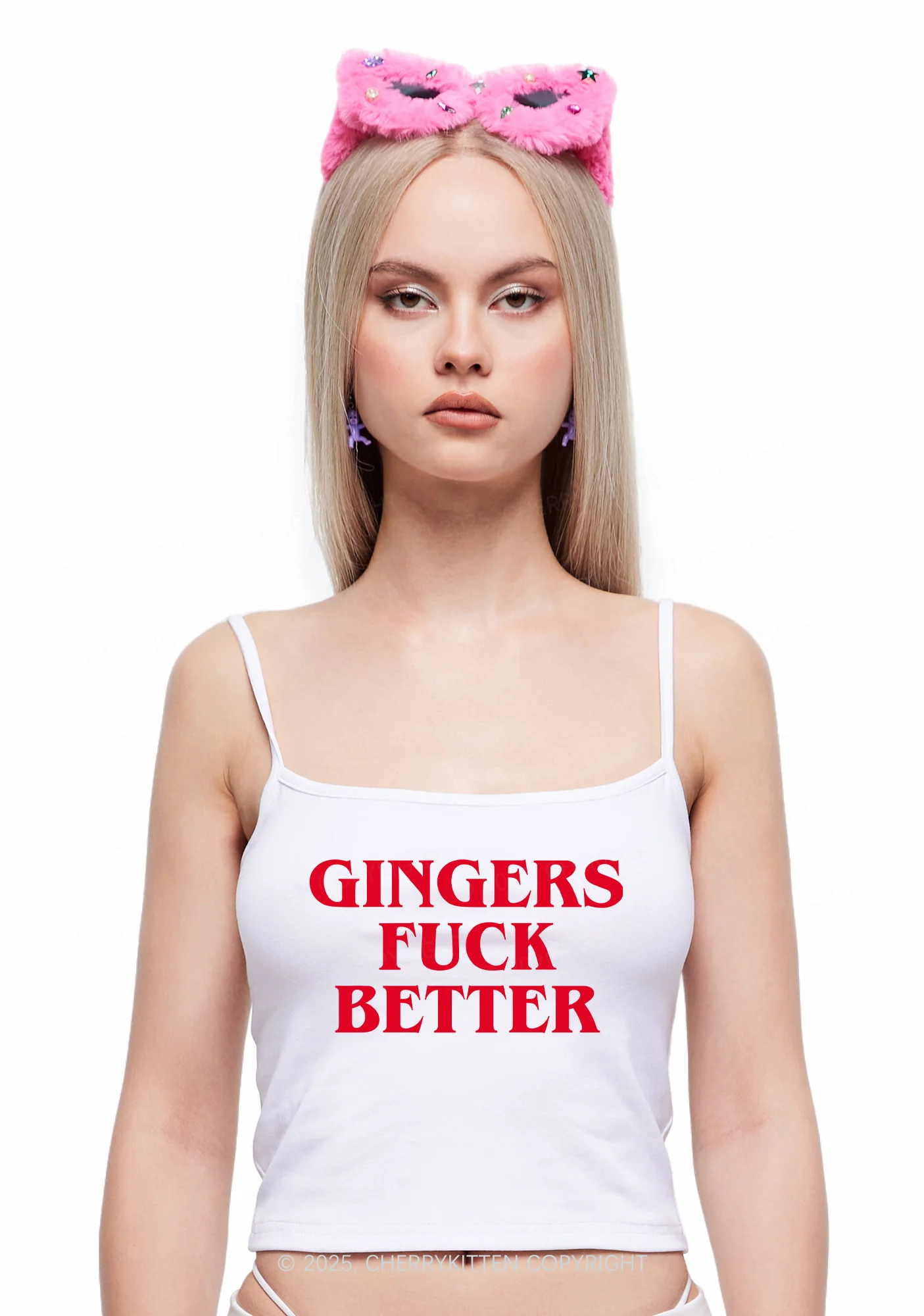 Gingers Fxxk Better Y2K Spaghetti Strap Cami Cherrykitten - Image 2