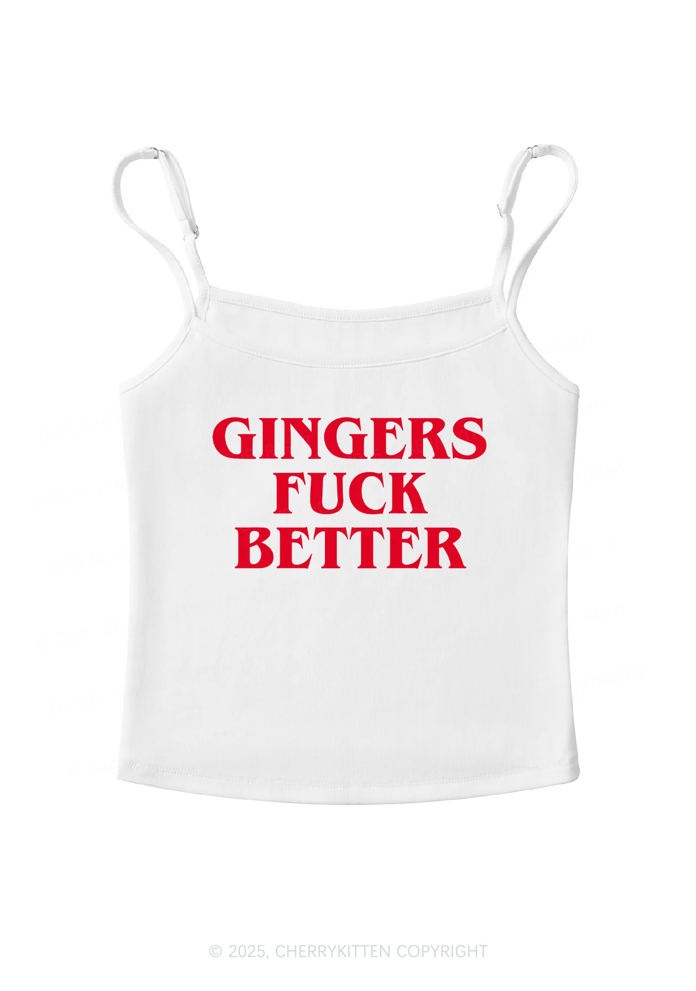Gingers Fxxk Better Y2K Spaghetti Strap Cami Cherrykitten - Image 3