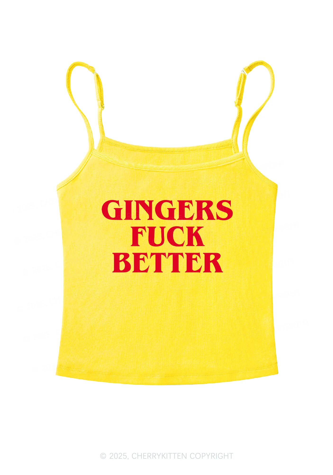 Gingers Fxxk Better Y2K Spaghetti Strap Cami Cherrykitten - Image 5