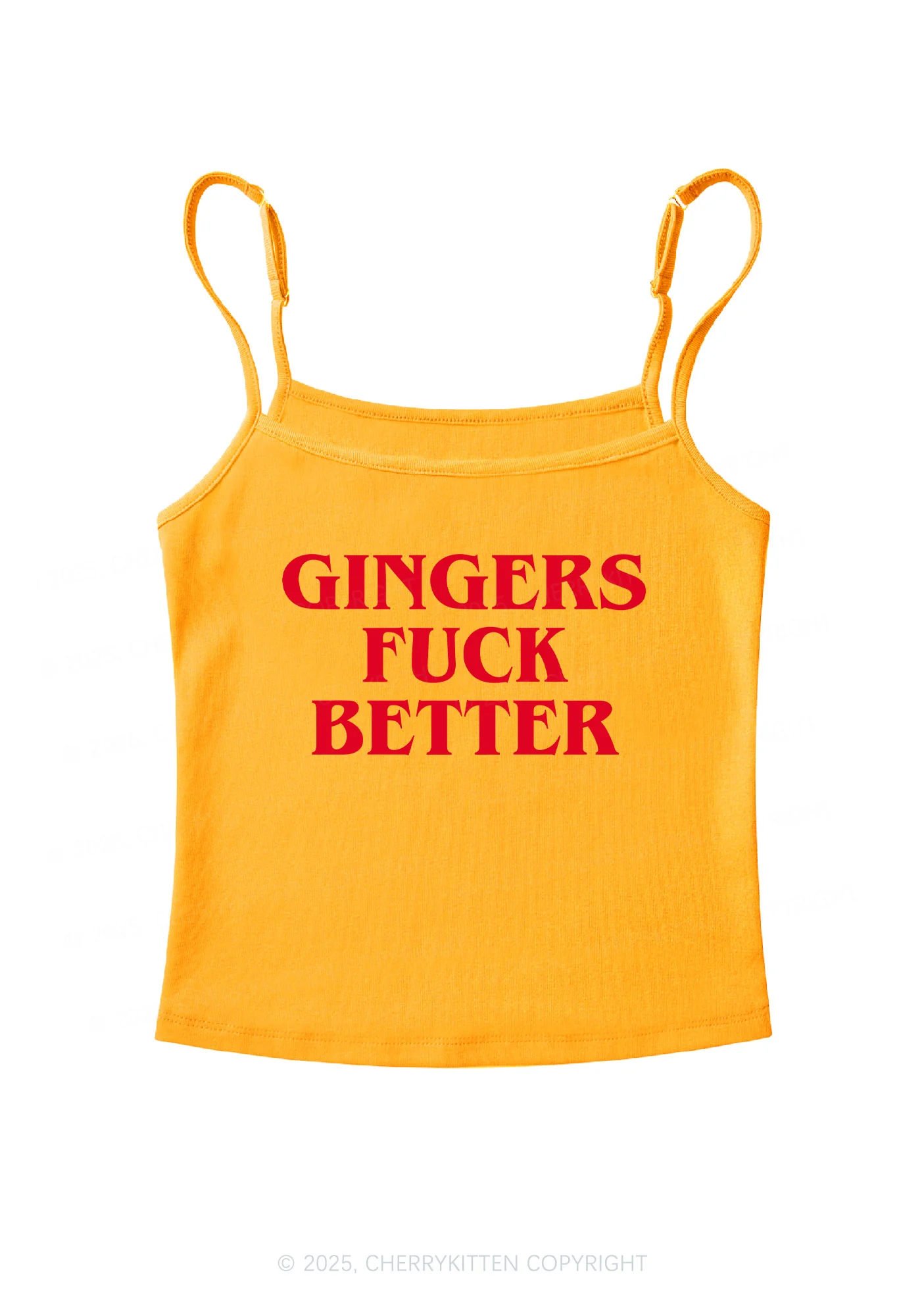Gingers Fxxk Better Y2K Spaghetti Strap Cami Cherrykitten - Image 6