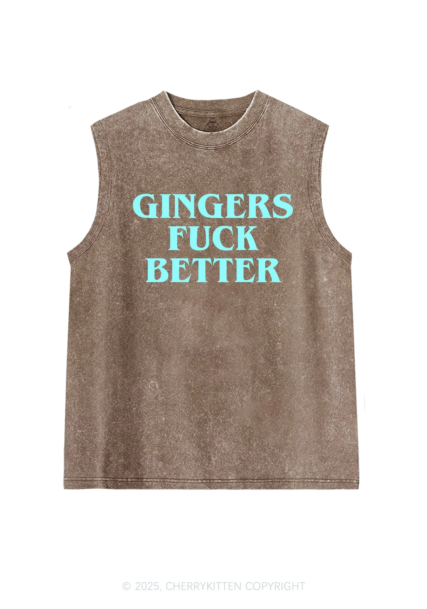 Gingers Fxxk Better Y2K Washed Muscle Tank Cherrykitten - Image 6