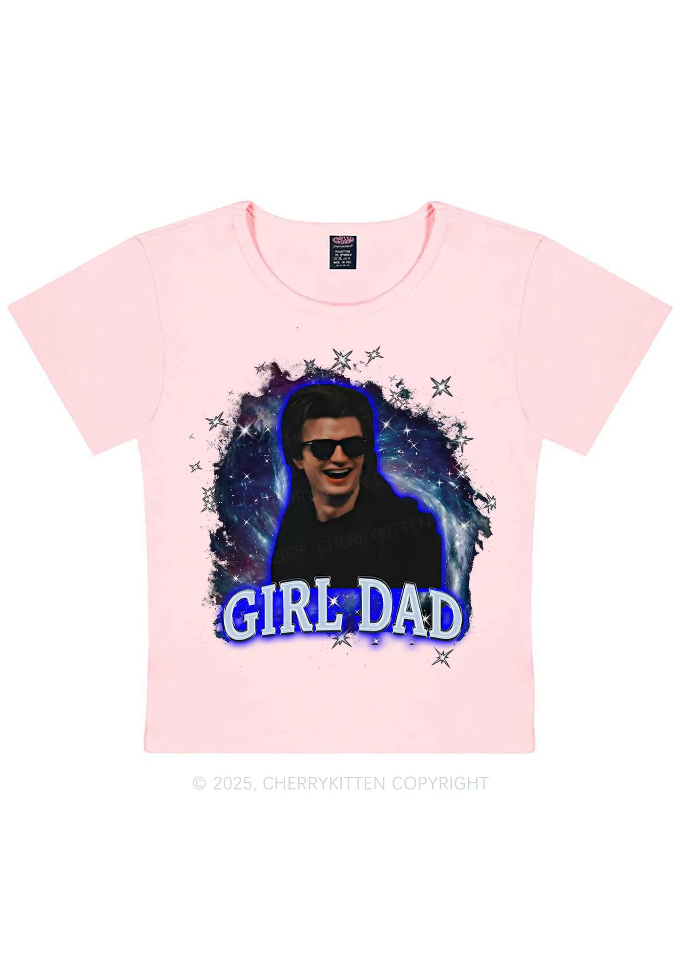Girl Dad Starry Sky Y2K Baby Tee Cherrykitten - Image 11