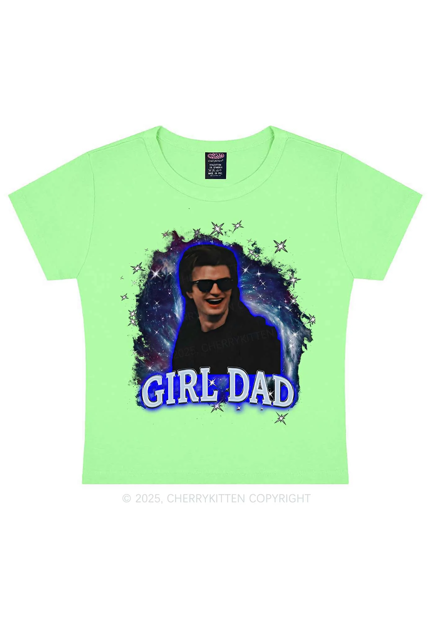 Girl Dad Starry Sky Y2K Baby Tee Cherrykitten - Image 12