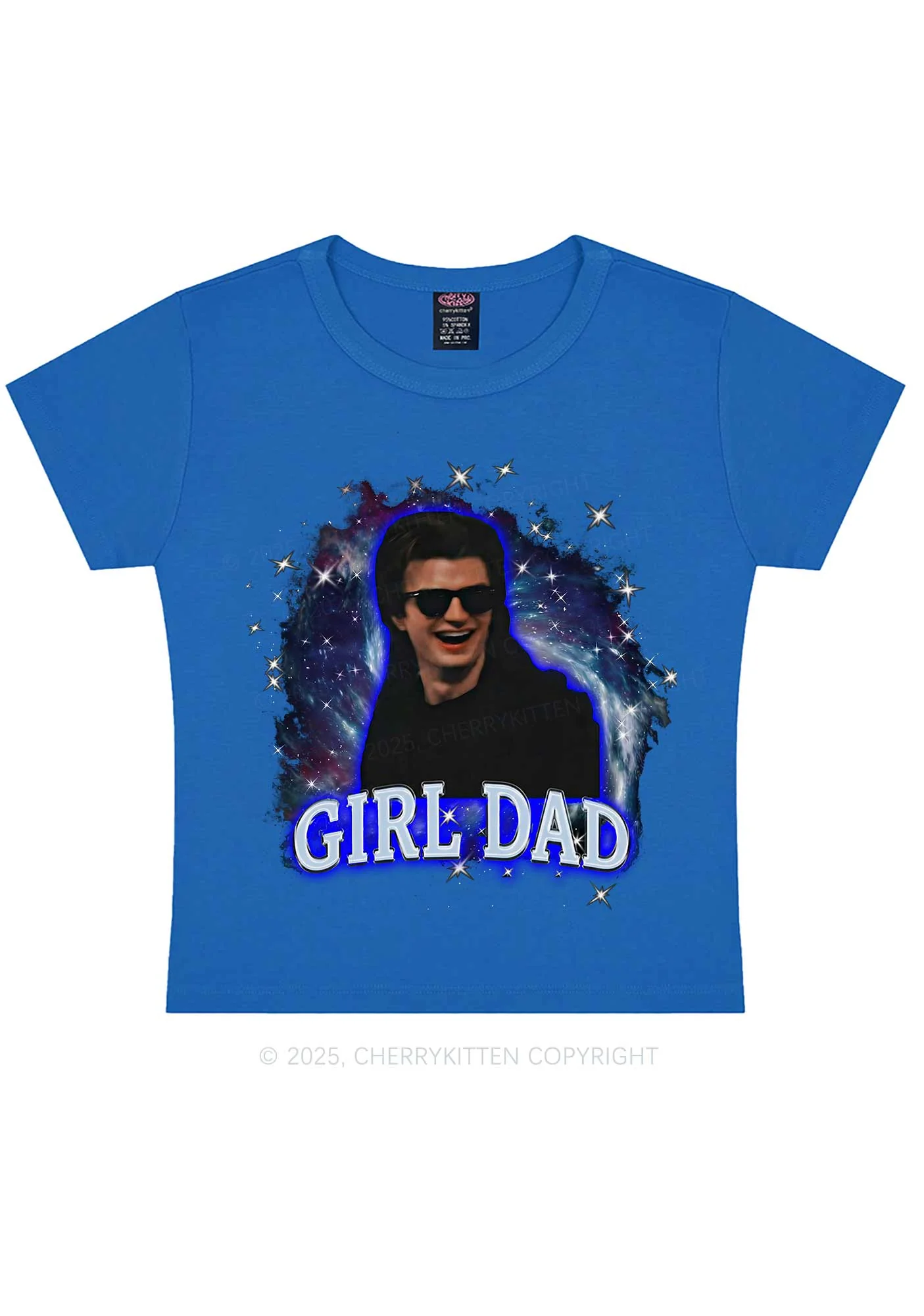 Girl Dad Starry Sky Y2K Baby Tee Cherrykitten - Image 3