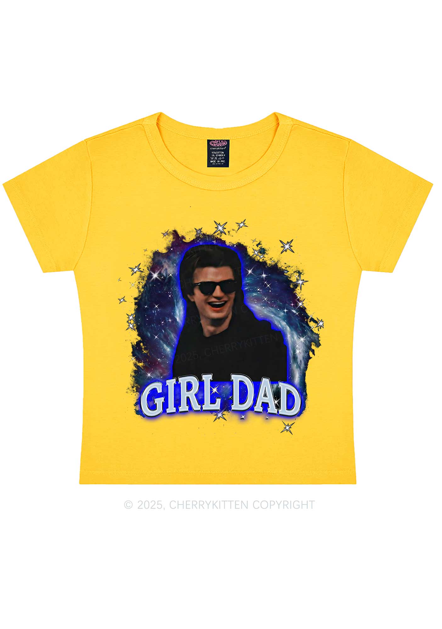 Girl Dad Starry Sky Y2K Baby Tee Cherrykitten - Image 4