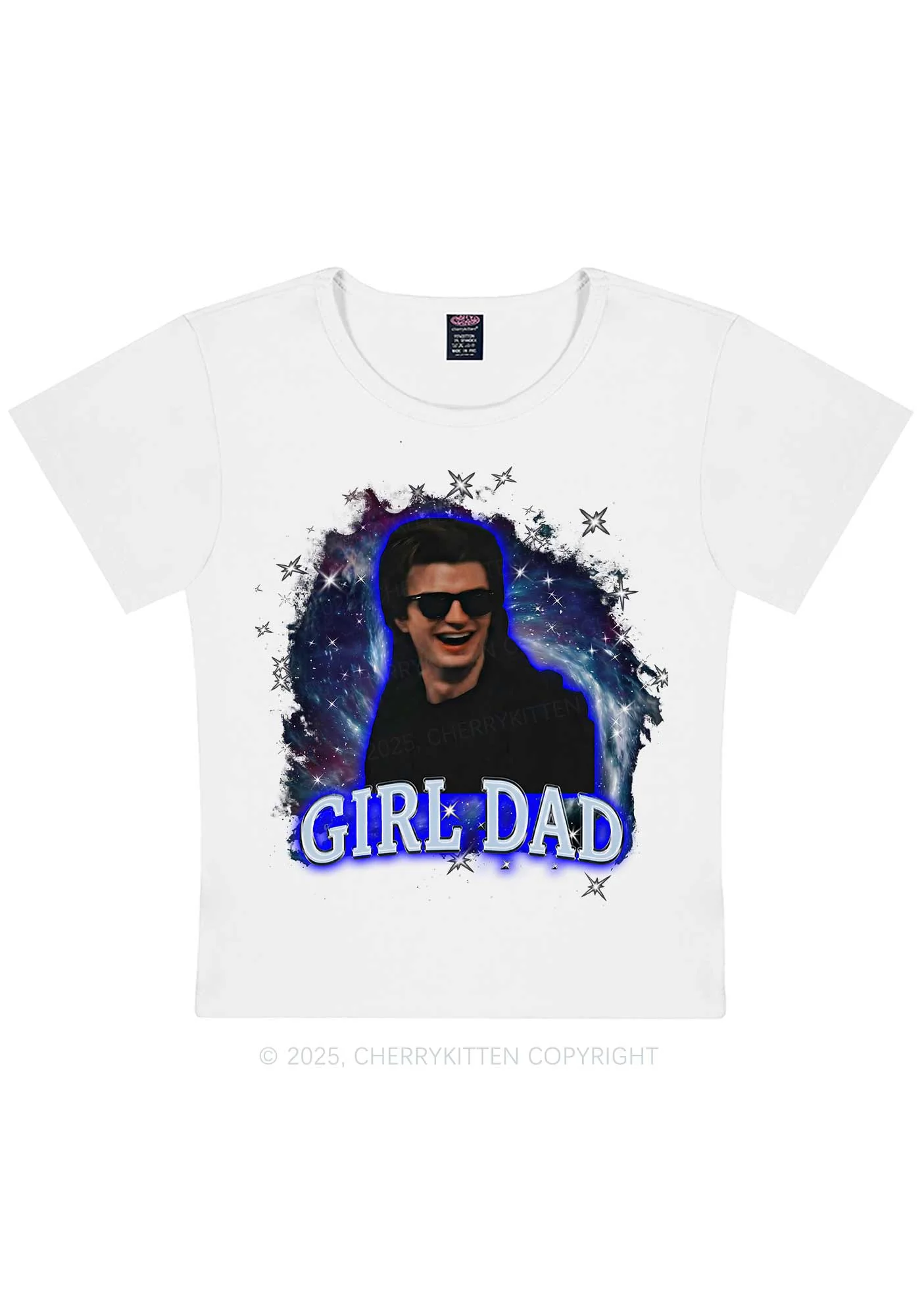 Girl Dad Starry Sky Y2K Baby Tee Cherrykitten - Image 5
