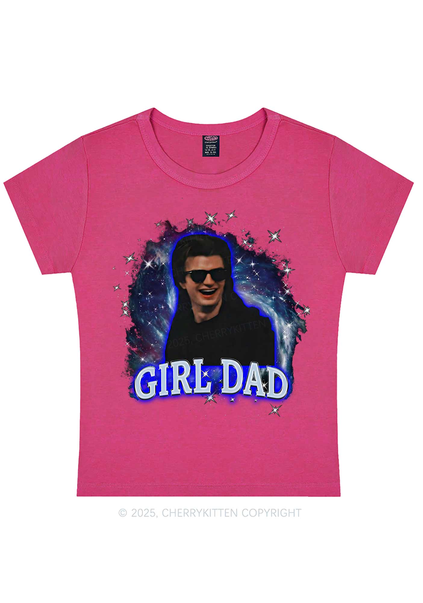 Girl Dad Starry Sky Y2K Baby Tee Cherrykitten - Image 7