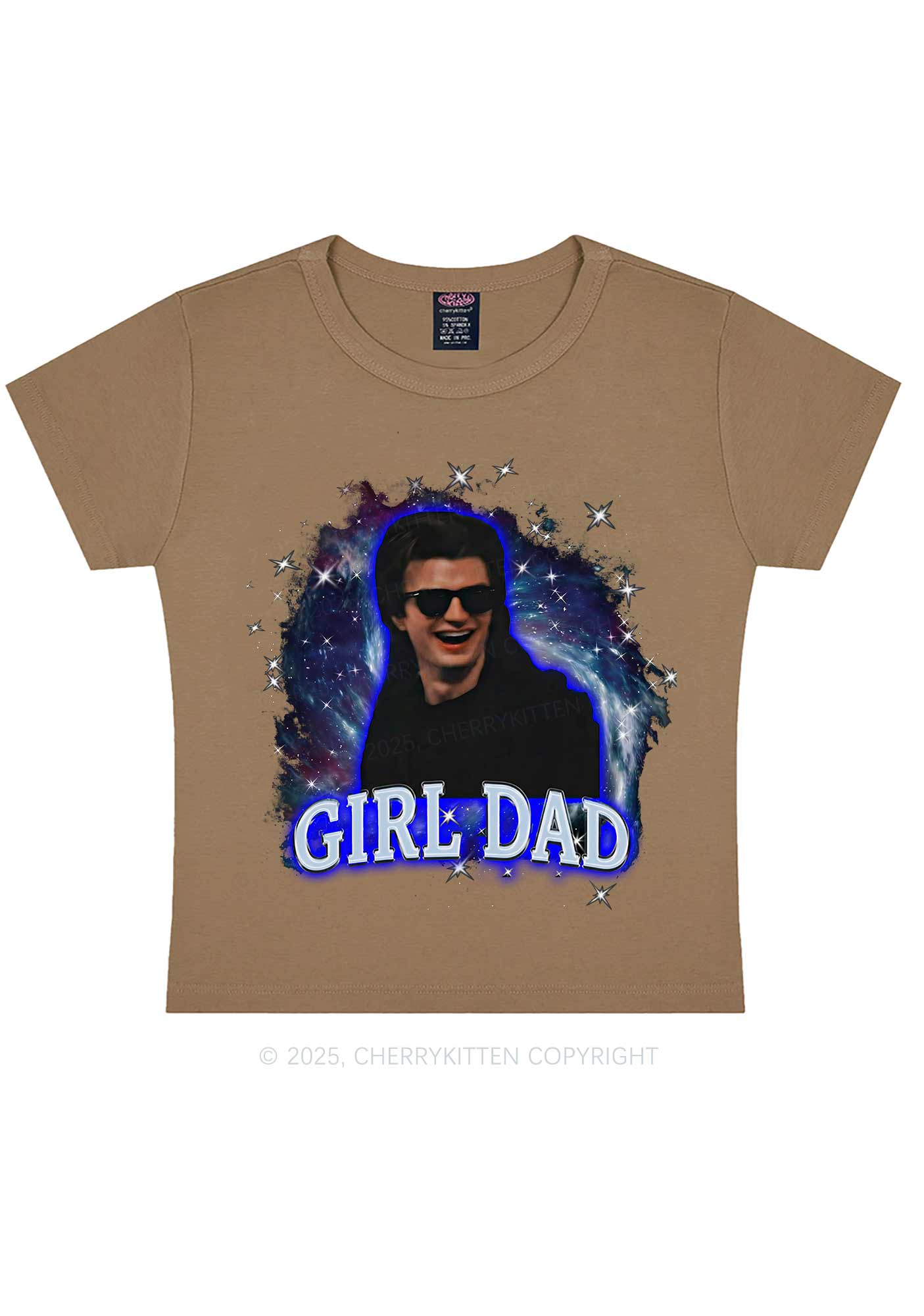 Girl Dad Starry Sky Y2K Baby Tee Cherrykitten - Image 8