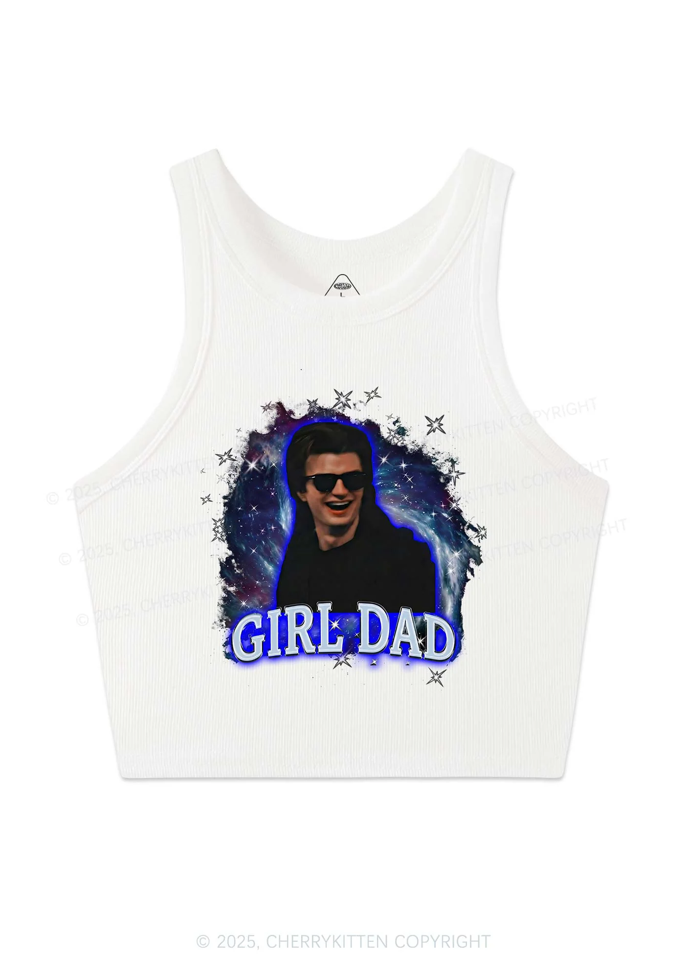 Girl Dad Starry Sky Y2K Crop Tank Top Cherrykitten - Image 3