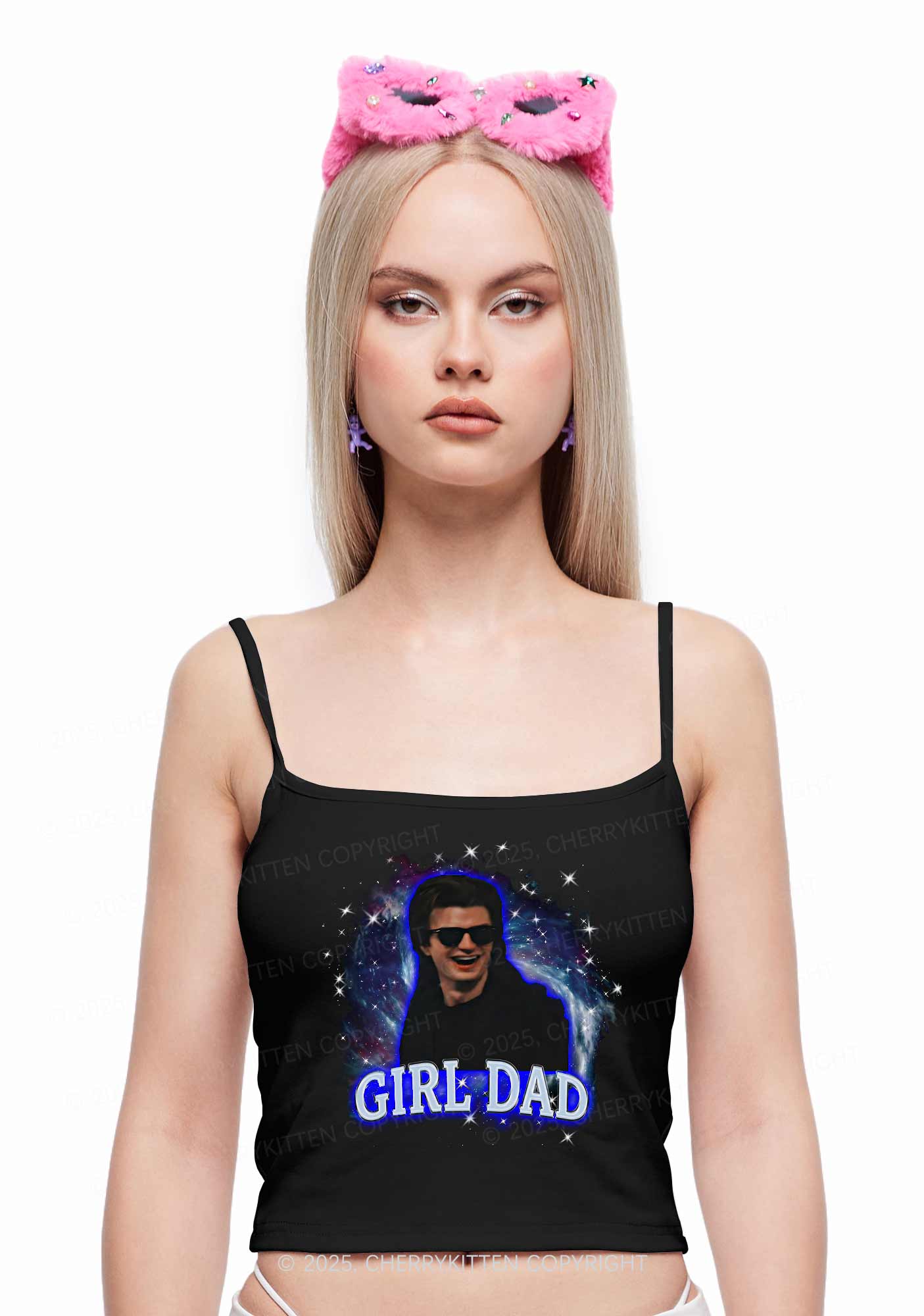 Girl Dad Starry Sky Y2K Spaghetti Strap Cami Cherrykitten - Image 2