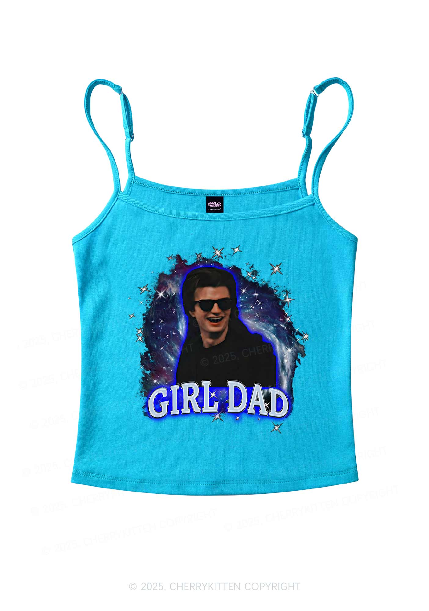 Girl Dad Starry Sky Y2K Spaghetti Strap Cami Cherrykitten - Image 4